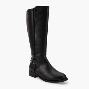 Flora Bella Buckle Detail High Shaft Boots with Zip Closure-women-image-1