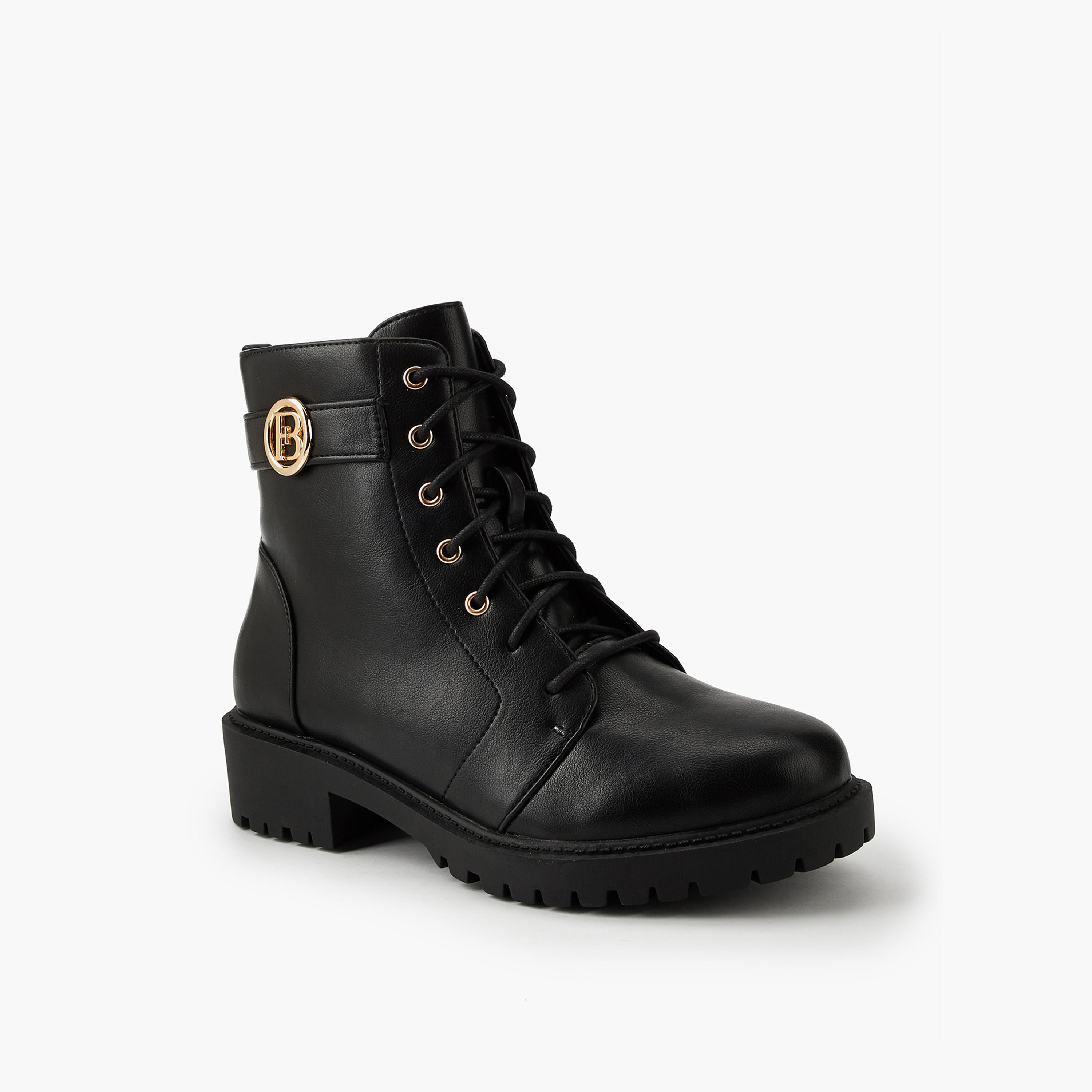 Flora Bella Solid Ankle Boots with Zip Closure-women-shoes-boots-image-1