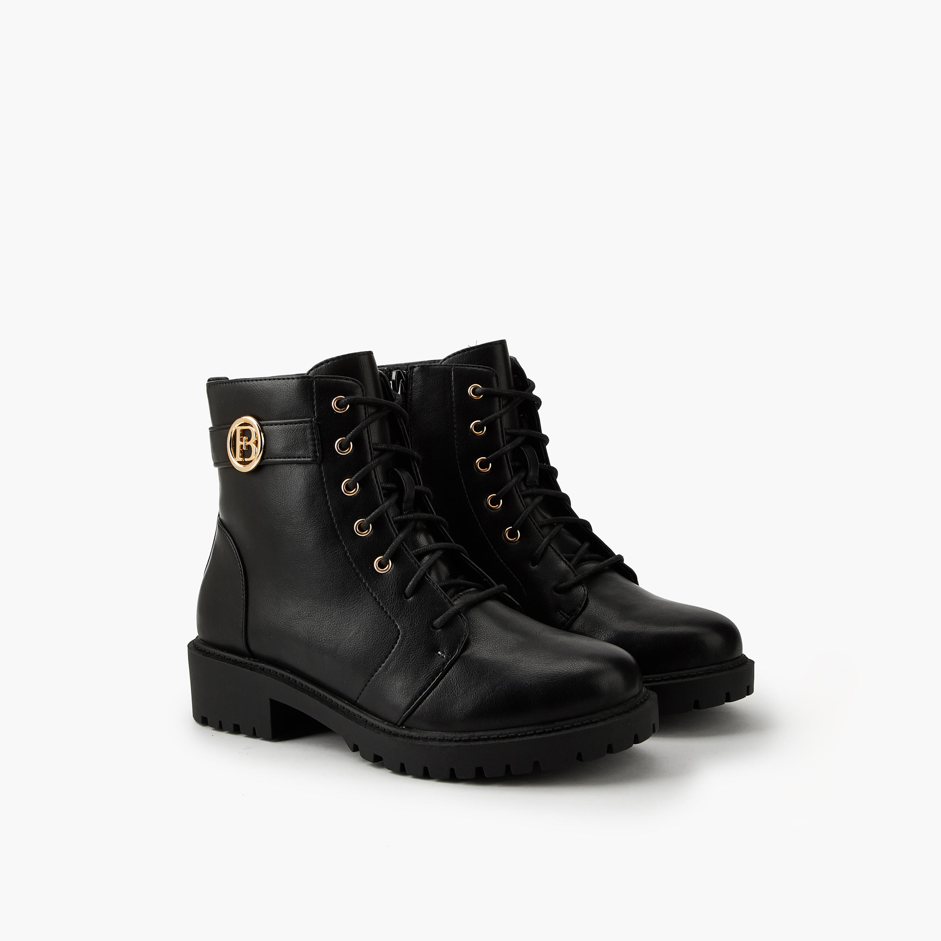 Flora Bella Solid Ankle Boots with Zip Closure-women-shoes-boots-image-3