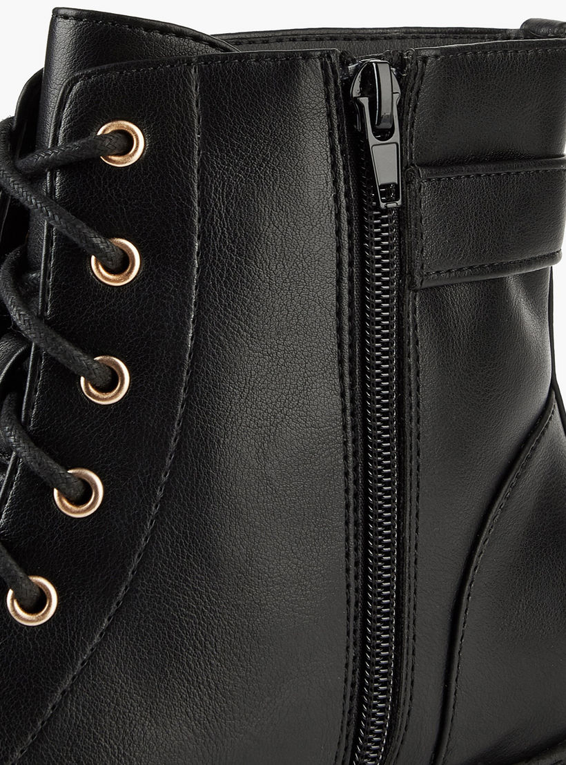Flora Bella Solid Ankle Boots with Zip Closure-women-shoes-boots-image-6
