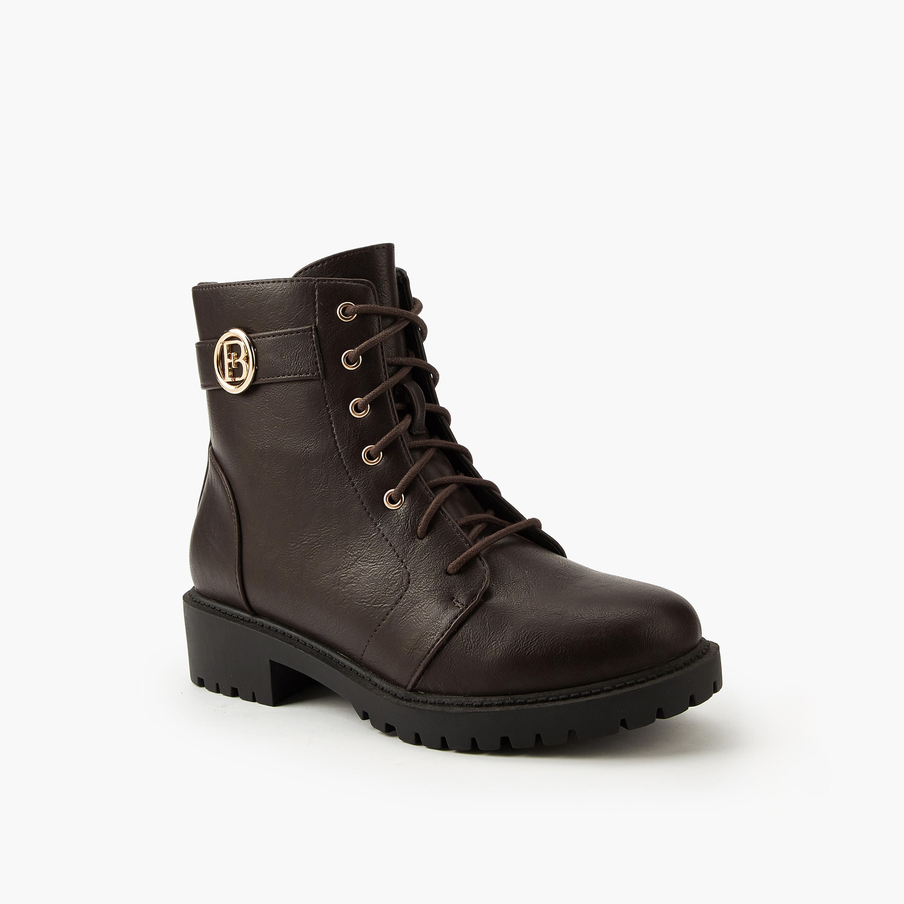 Flora Bella Solid Ankle Boots with Zip Closure-women-shoes-boots-image-1