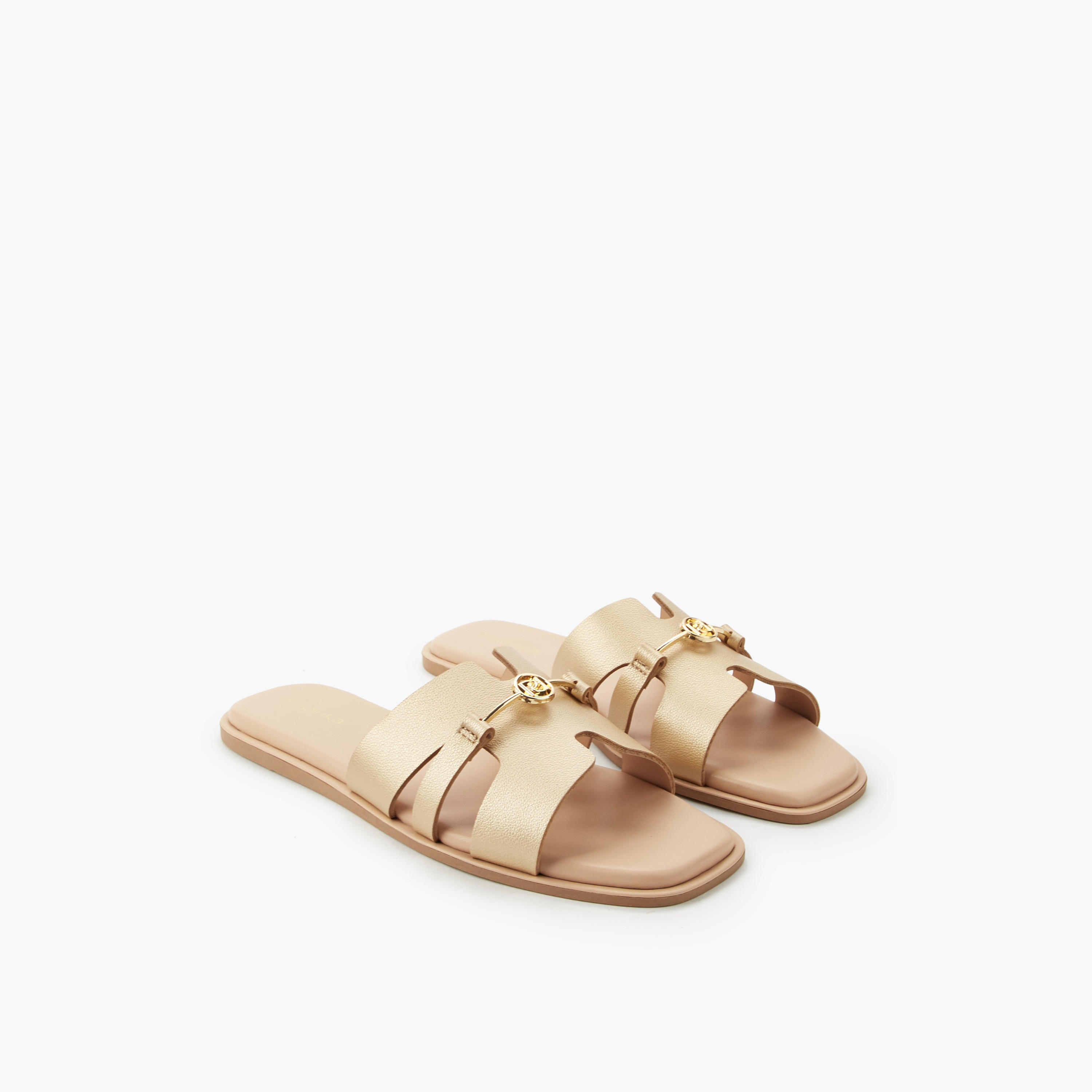 شبشب بزينة ميتاليك للنساء من بابريكا-women-shoes-flats-sandals-image-1