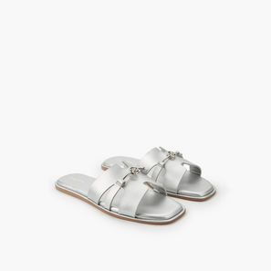 Paprika Women Metallic Accent Slide Sandals-women-shoes-sandals-image-1