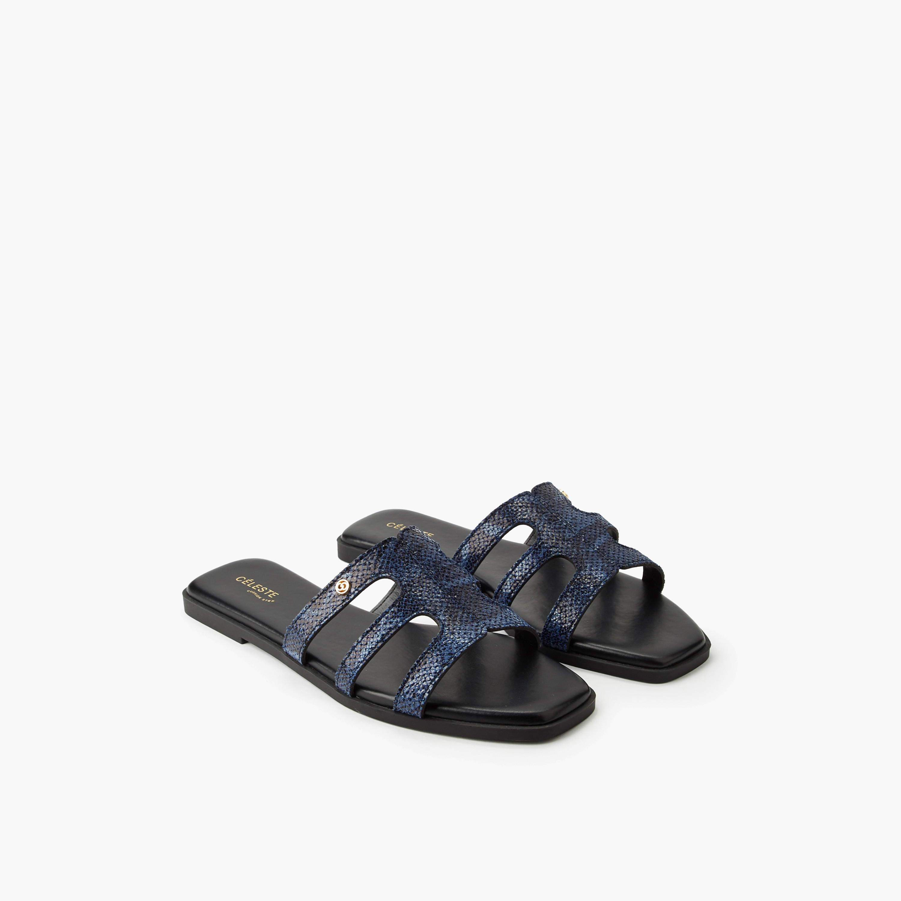 صندل سهل الارتداء بطبعات حيوانات للنساء من سيليست-women-shoes-flats-sandals-image-1