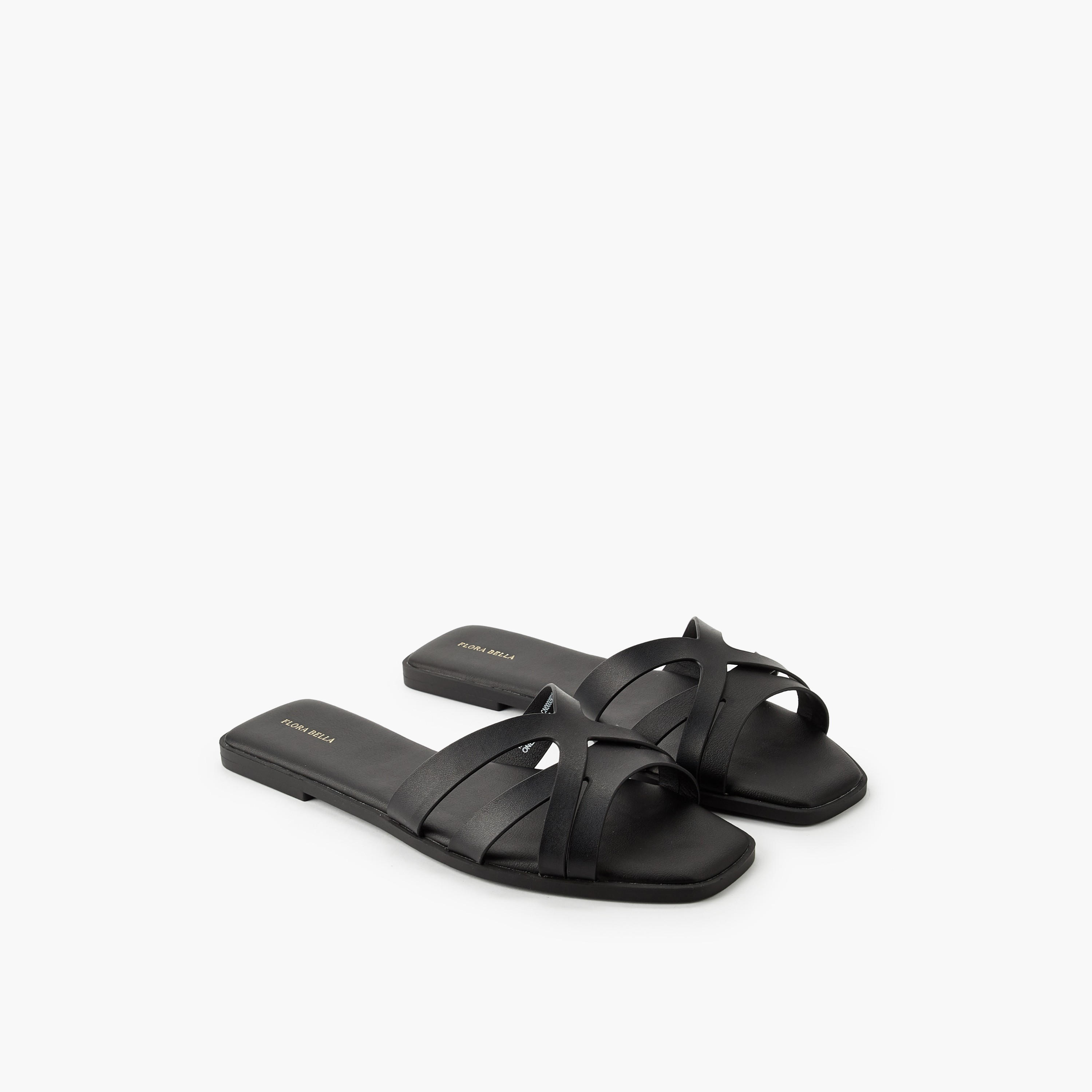 Flora Bella Women Cross Strap Slide Sandals-women-shoes-flats-sandals-image-1