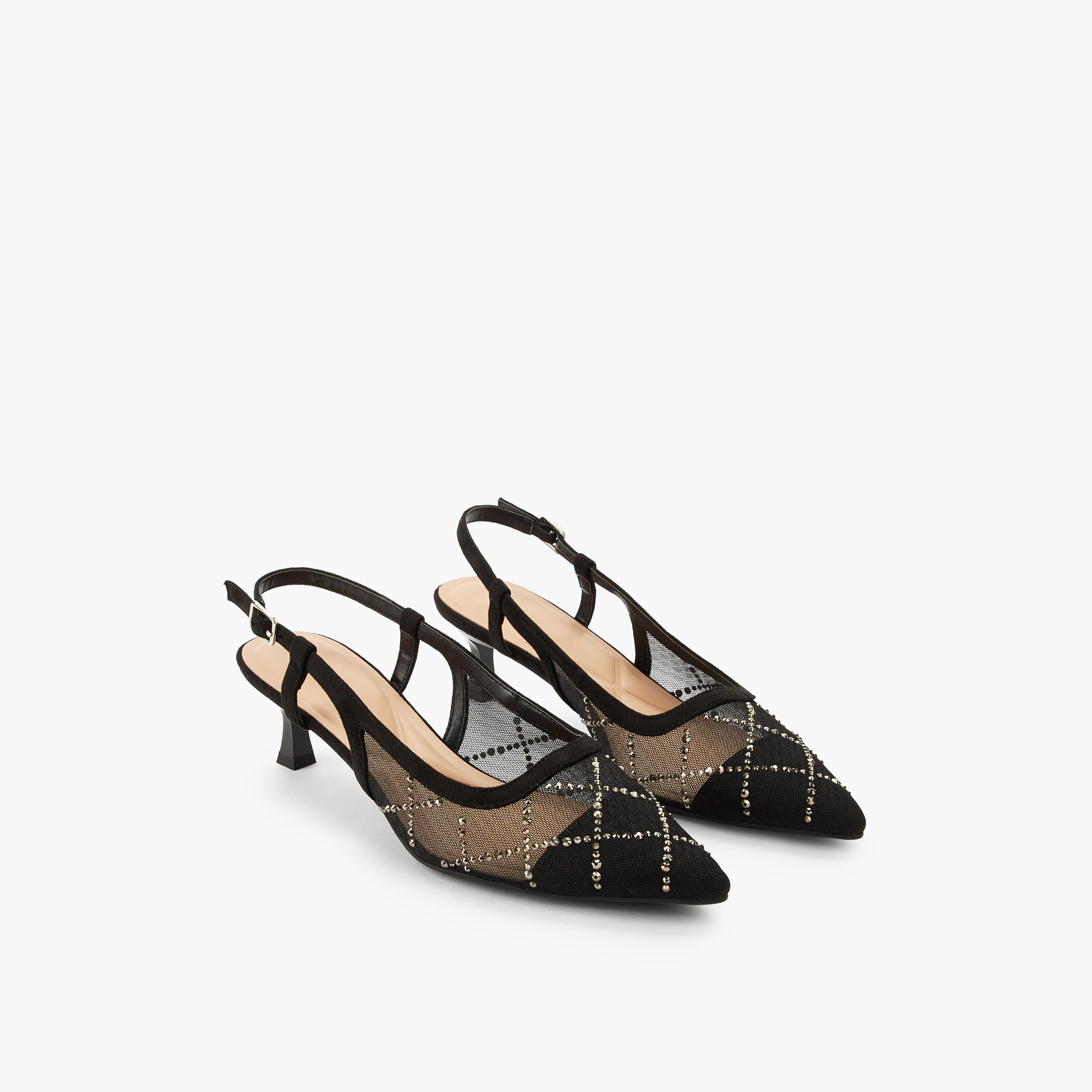 حذاء بكعب صغير مزين بمقدمة مدببة للنساء من سيليست-women-shoes-sandals-heeled-image-1