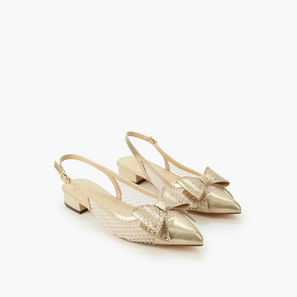 Celeste Women Bow Embellished Buckle Closure Pointed Toe Shoes-women-shoes-sandals-image-1
