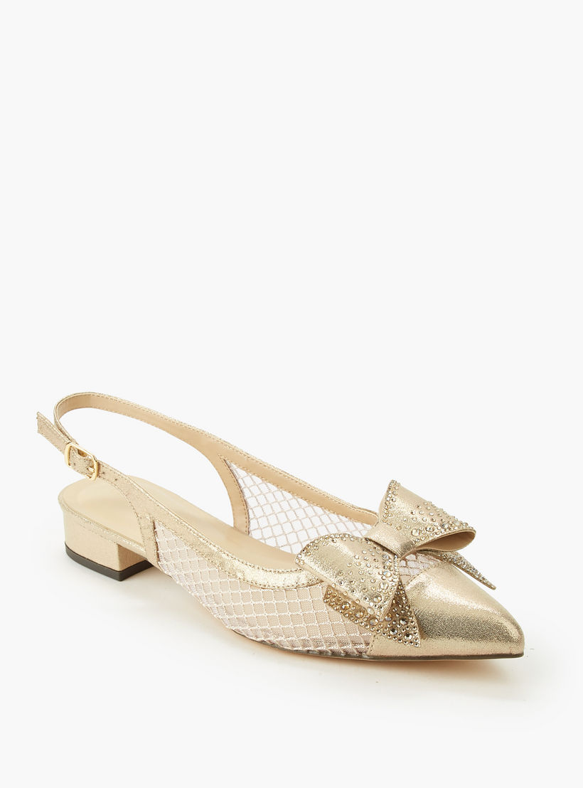 Celeste Women Bow Embellished Buckle Closure Pointed Toe Shoes-women-shoes-sandals-heeled-image-2