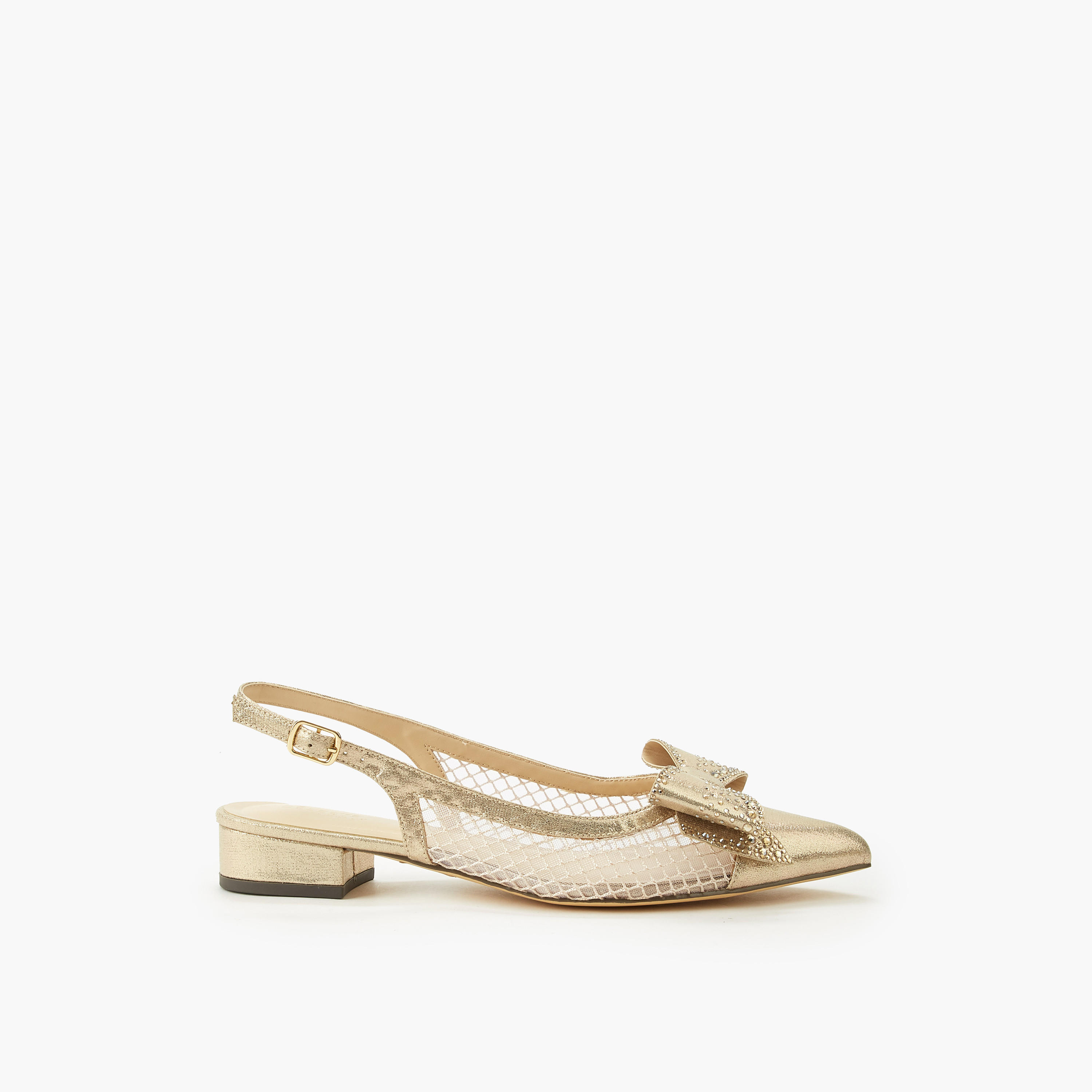 Celeste Women Bow Embellished Buckle Closure Pointed Toe Shoes-women-shoes-sandals-heeled-image-3