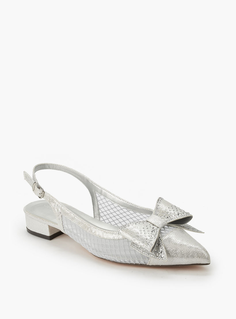 Celeste Women Bow Embellished Buckle Closure Pointed Toe Shoes-women-shoes-sandals-heeled-image-2