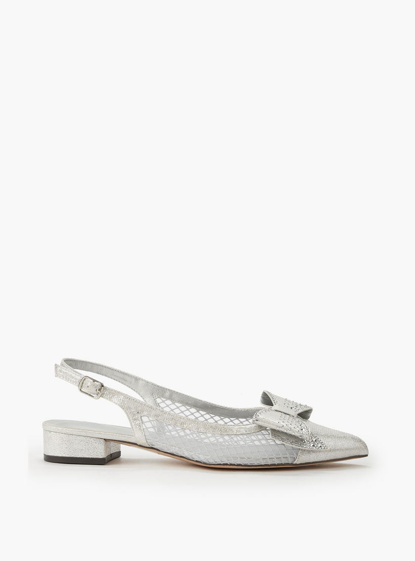 Celeste Women Bow Embellished Buckle Closure Pointed Toe Shoes-women-shoes-sandals-heeled-image-3