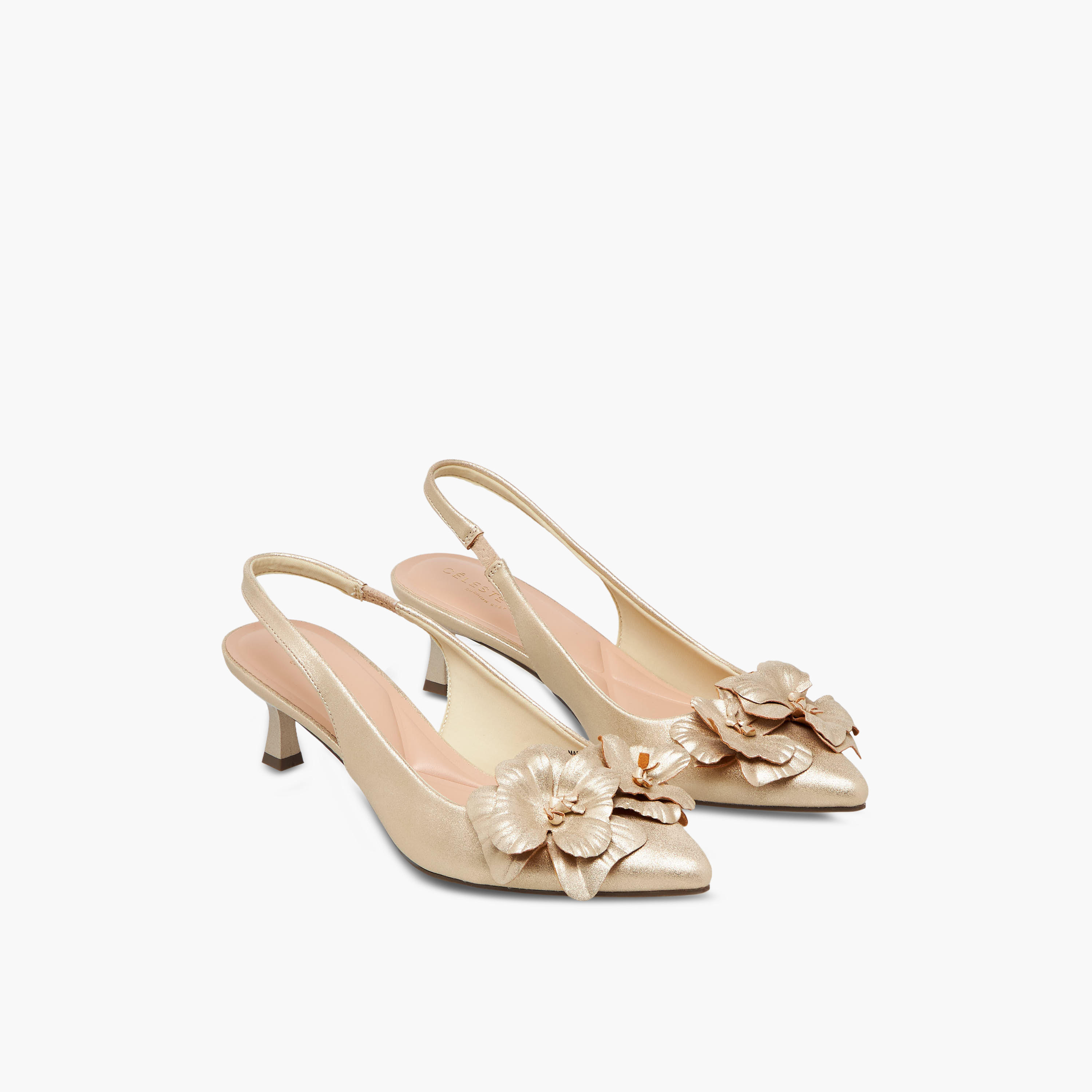 حذاء بحزام خلفي وزينة زهور وكعب صغير للنساء من سيليست-women-shoes-sandals-heeled-image-1