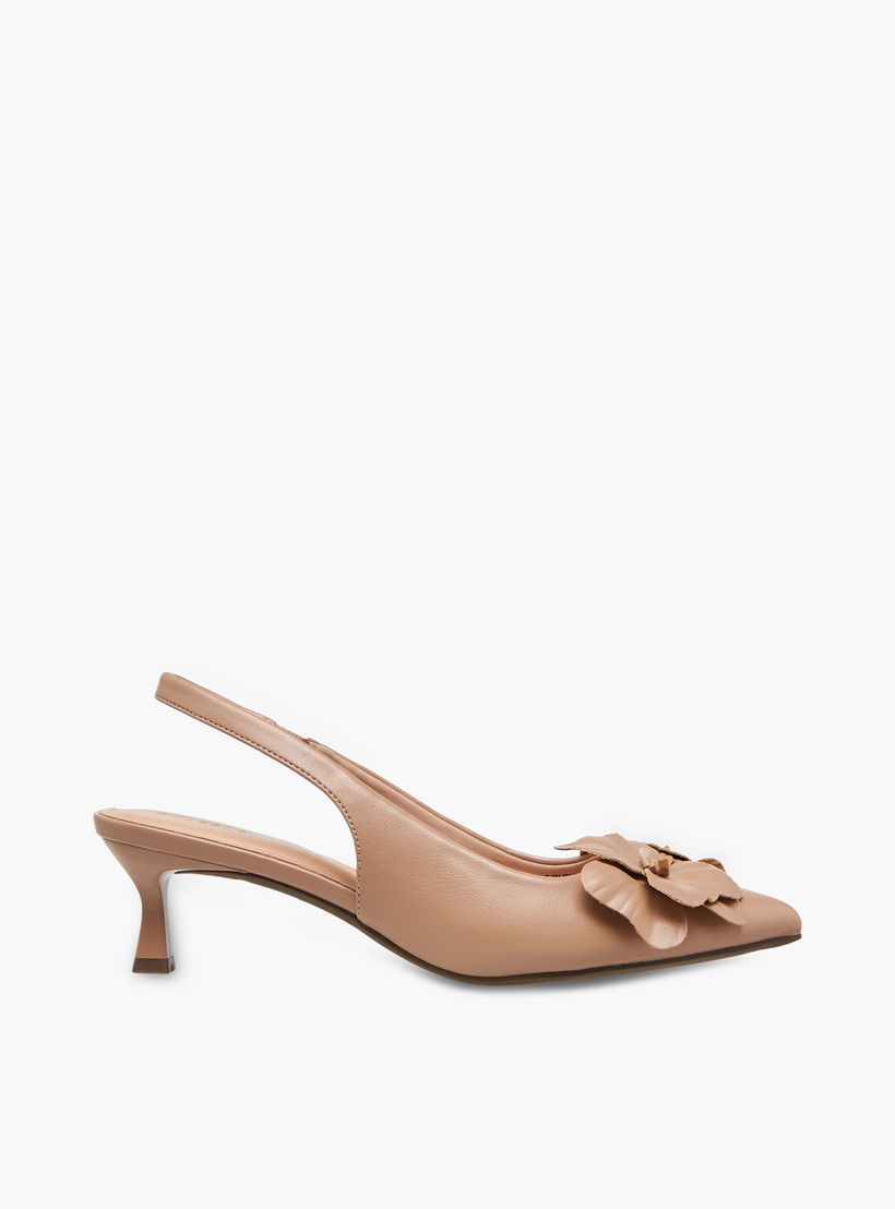 حذاء بحزام خلفي وزينة زهور وكعب صغير للنساء من سيليست-women-shoes-sandals-heeled-image-3