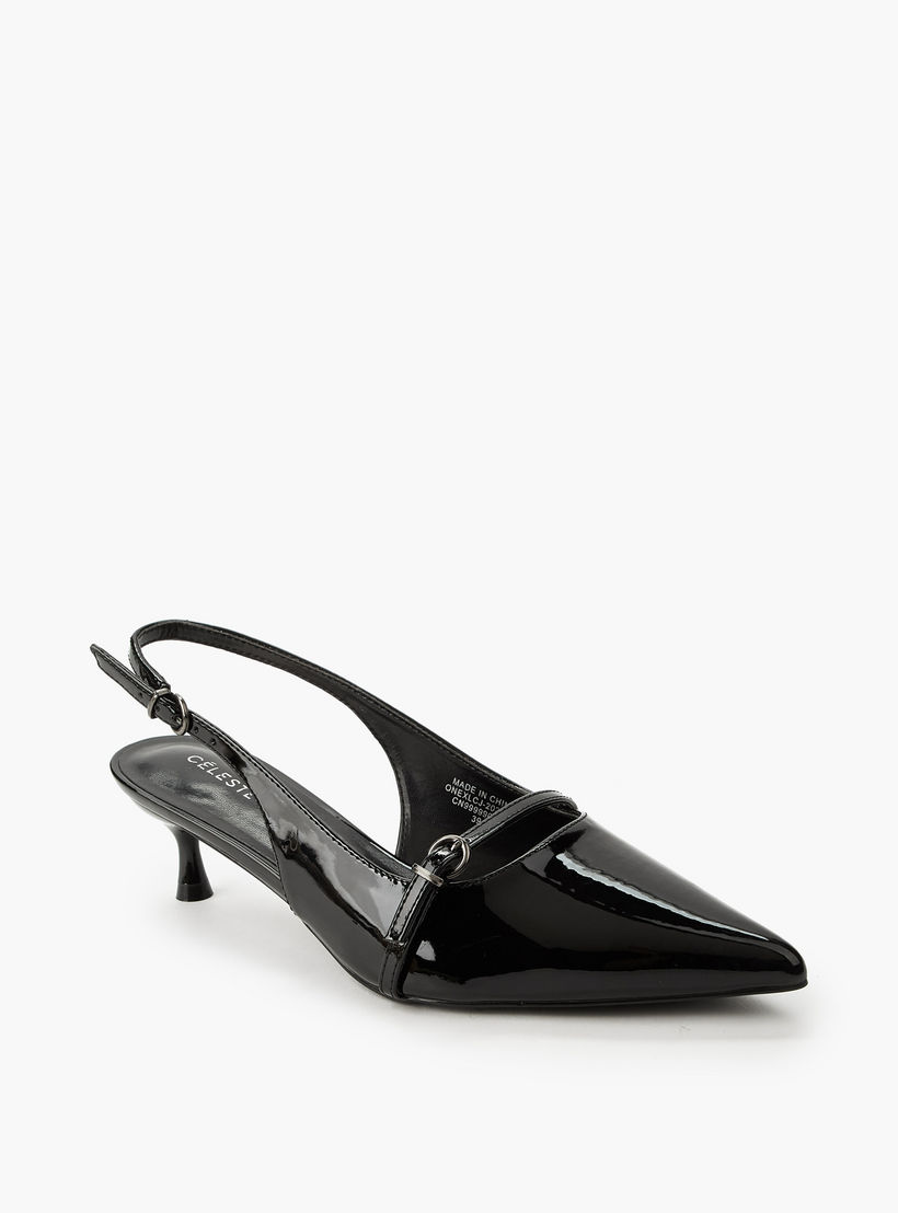 حذاء بمقدمة مدببة وكعب صغير للنساء من سيليست-women-shoes-sandals-heeled-image-2