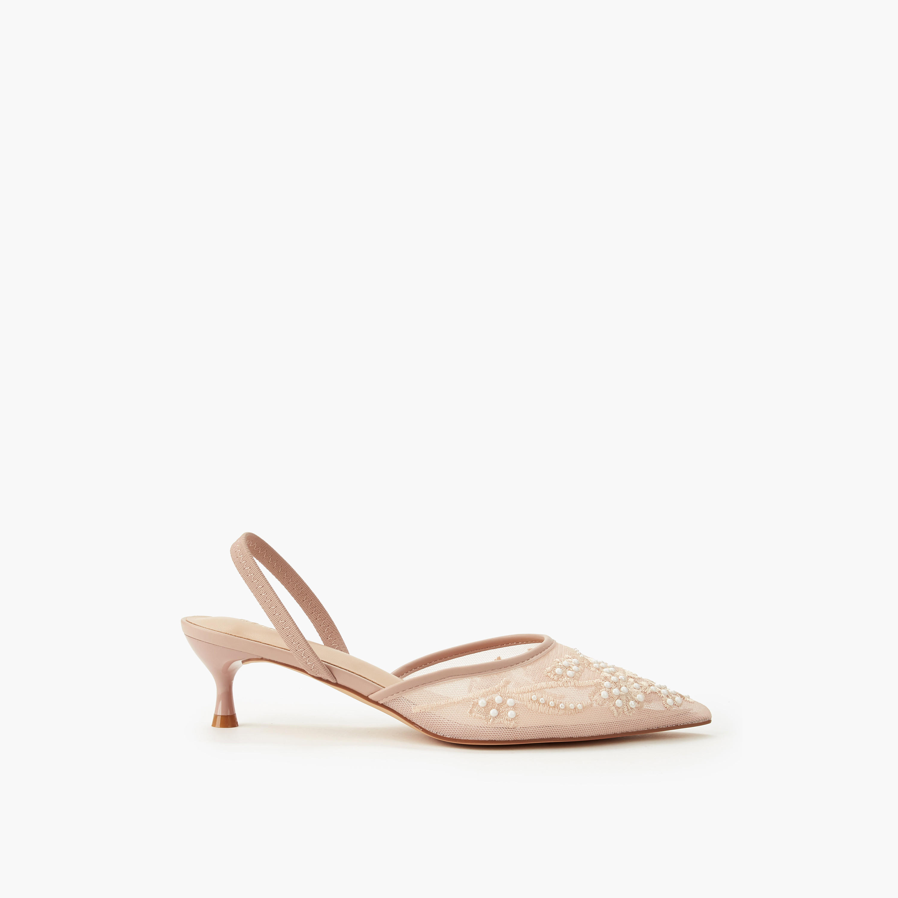 حذاء بمقدمة مدببة وكعب صغير وتزيينات للنساء من سيليست-women-shoes-sandals-heeled-image-3