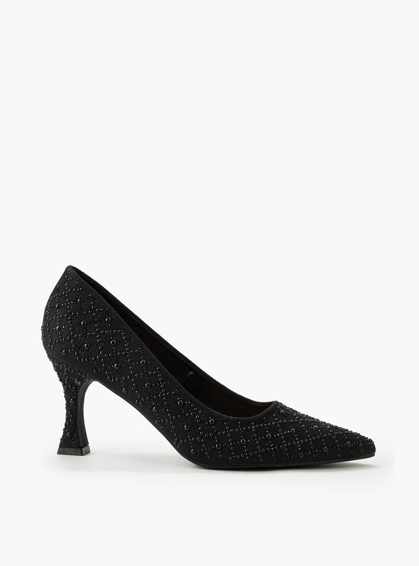 Celeste Women Embellished Flared Heel Pumps-women-shoes-sandals-heeled-image-3