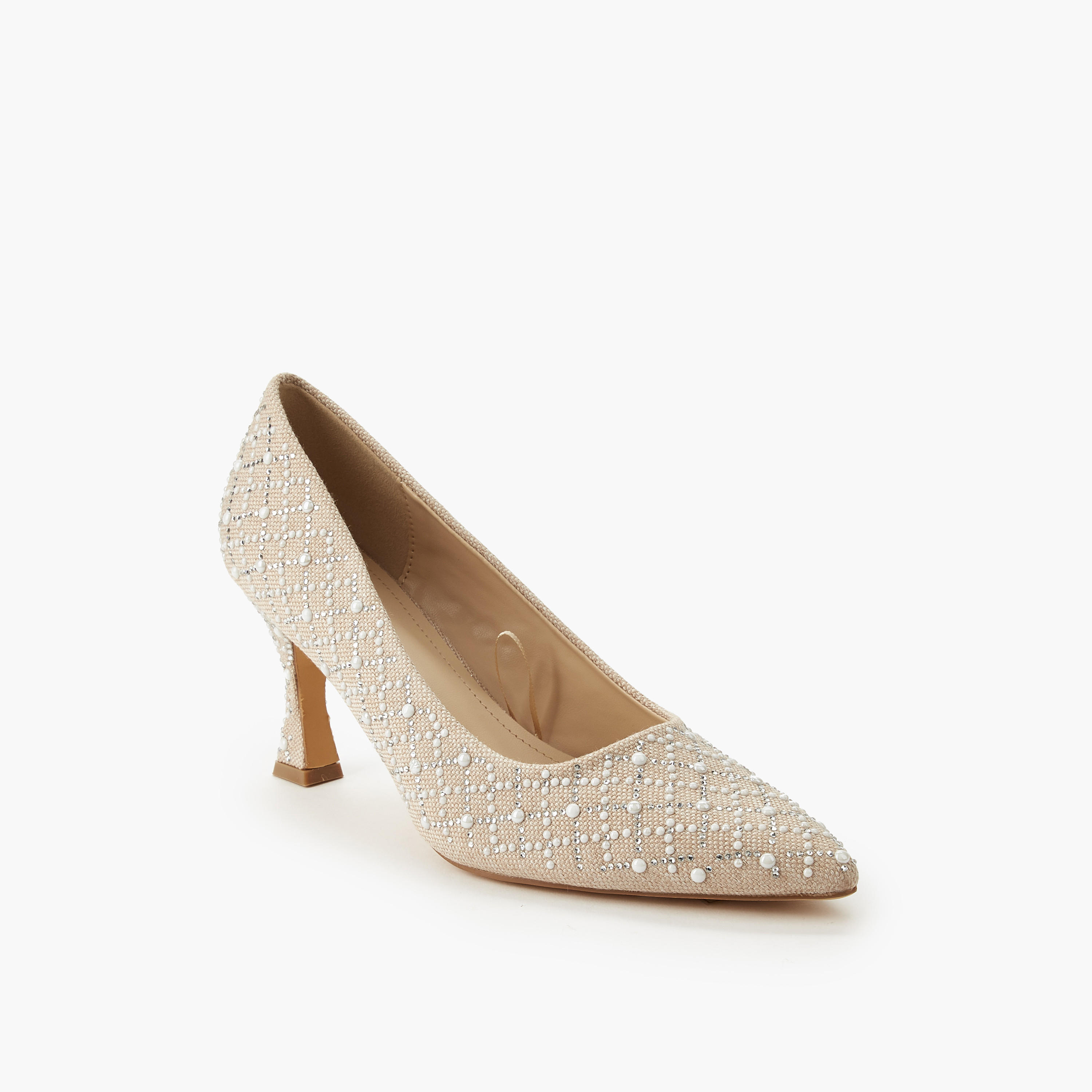 Celeste Women Embellished Flared Heel Pumps-women-shoes-sandals-heeled-image-2