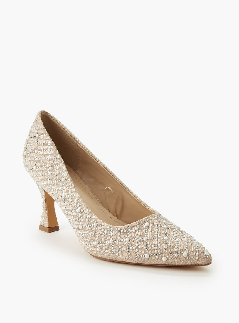 Celeste Women Embellished Flared Heel Pumps-women-shoes-sandals-heeled-image-2