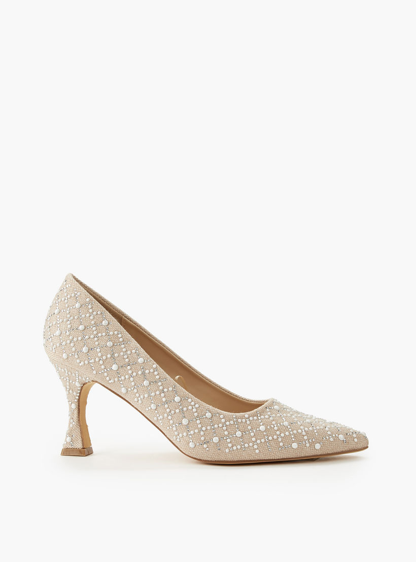 Celeste Women Embellished Flared Heel Pumps-women-shoes-sandals-heeled-image-3