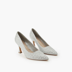 Celeste Women Embellished Flared Heel Pumps-women-shoes-sandals-image-1
