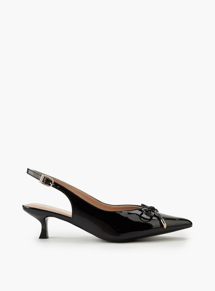 Celeste Women Bow Detail Kitten Heel Shoes-women-shoes-heels-image-3