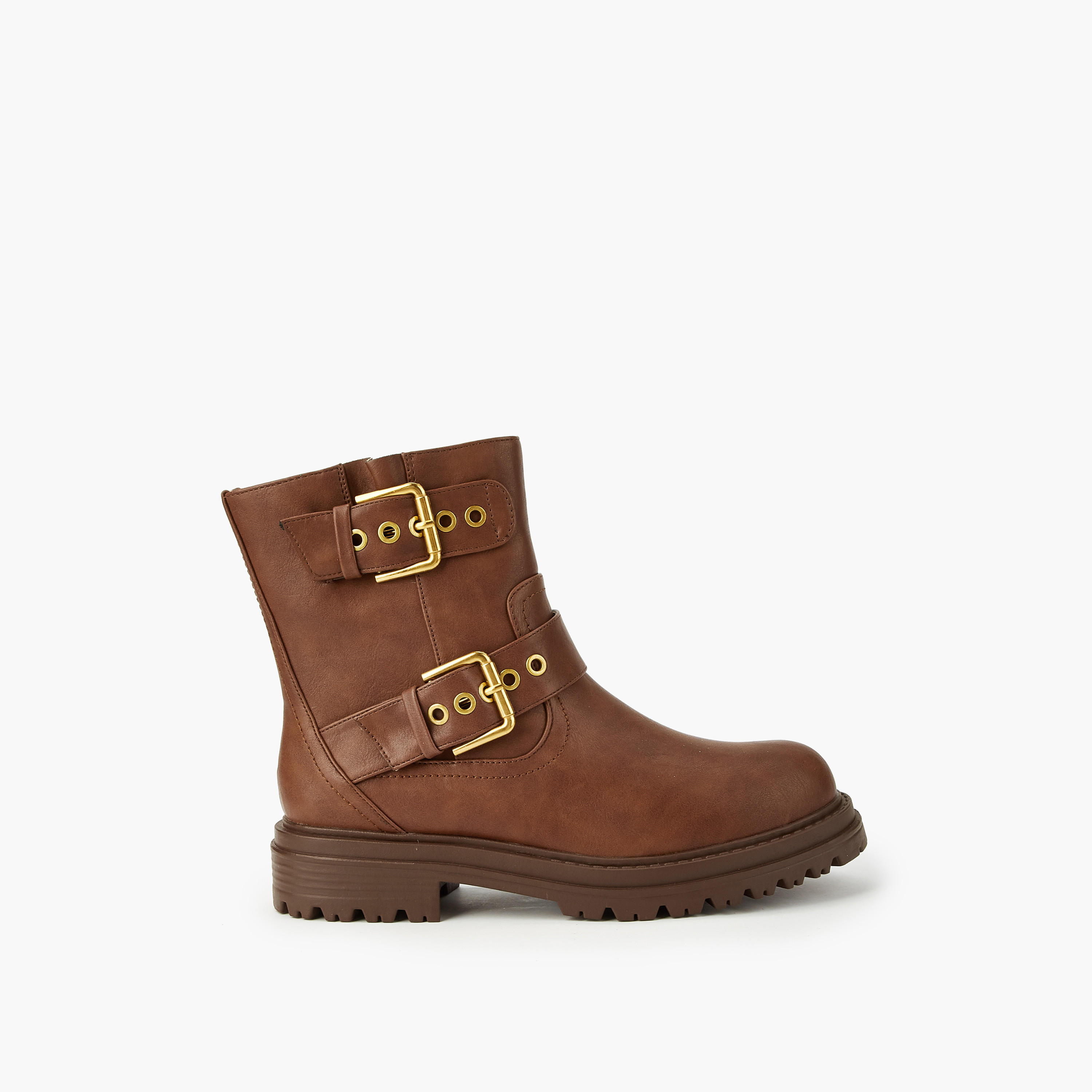 Flora Bella Women's Buckle Accent Ankle Boots-women-shoes-boots-image-2