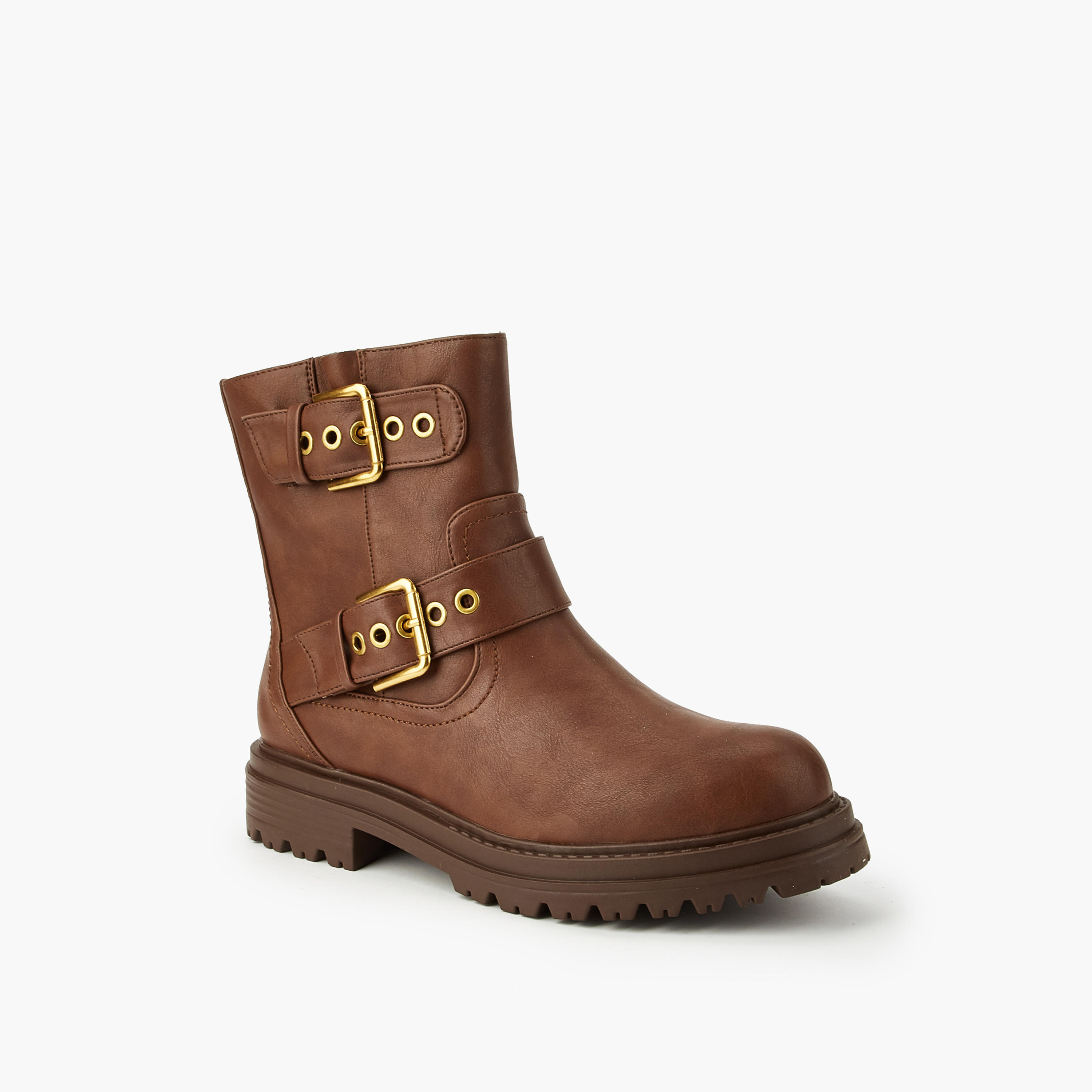 Flora Bella Women's Buckle Accent Ankle Boots-women-shoes-boots-image-3
