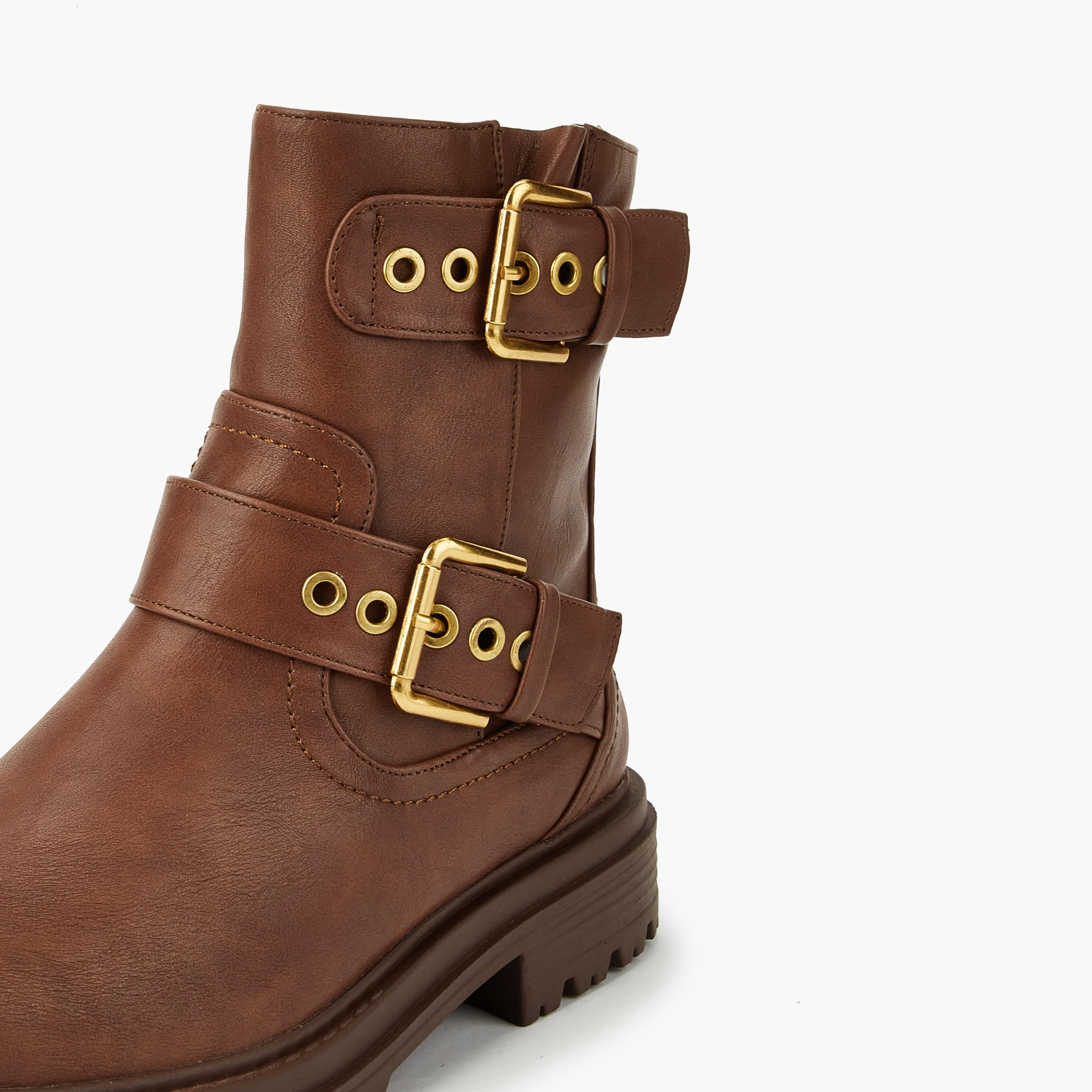 Flora Bella Women's Buckle Accent Ankle Boots-women-shoes-boots-image-4