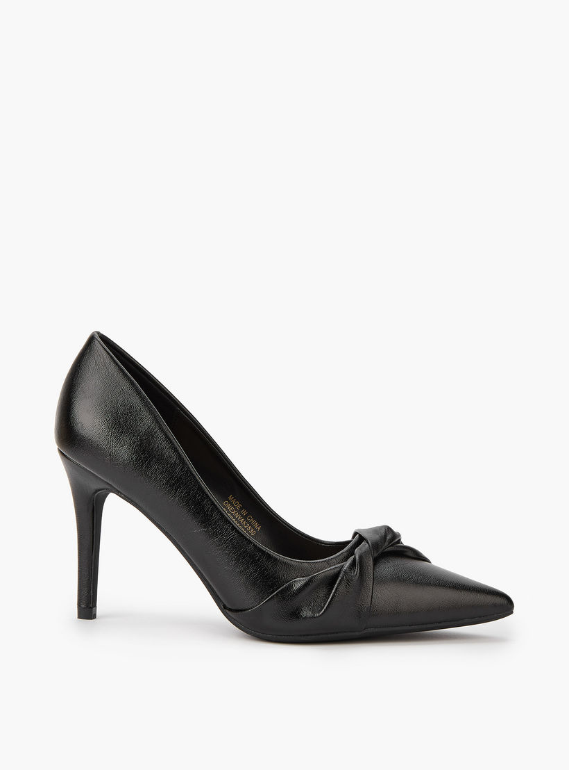 حذاء كلاسيكي سهل الارتداء بكعب ستيليتو وزينة عقدة من بابريكا-women-shoes-heels-image-2