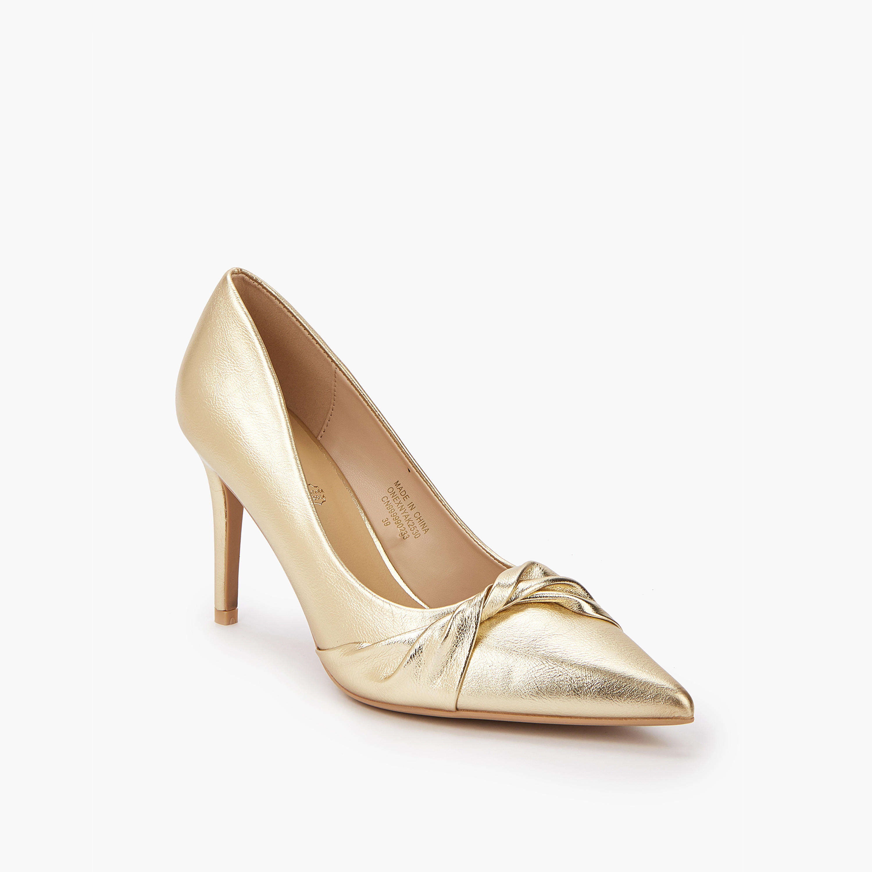 حذاء كلاسيكي سهل الارتداء بكعب ستيليتو وزينة عقدة من بابريكا-women-shoes-heels-image-2