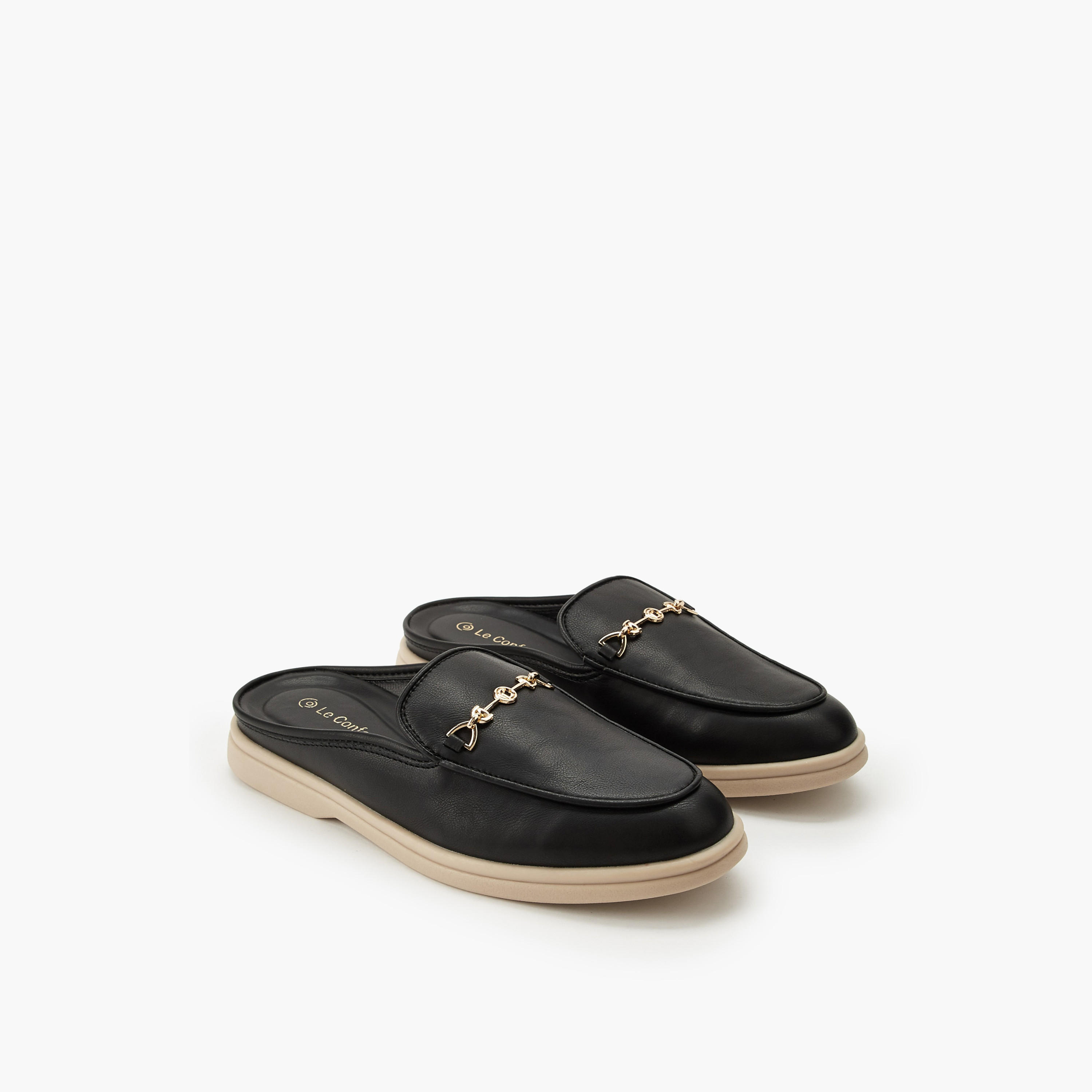 حذاء ميول سهل الارتداء للنساء من لو كونفورت-women-shoes-flats-mules-image-1