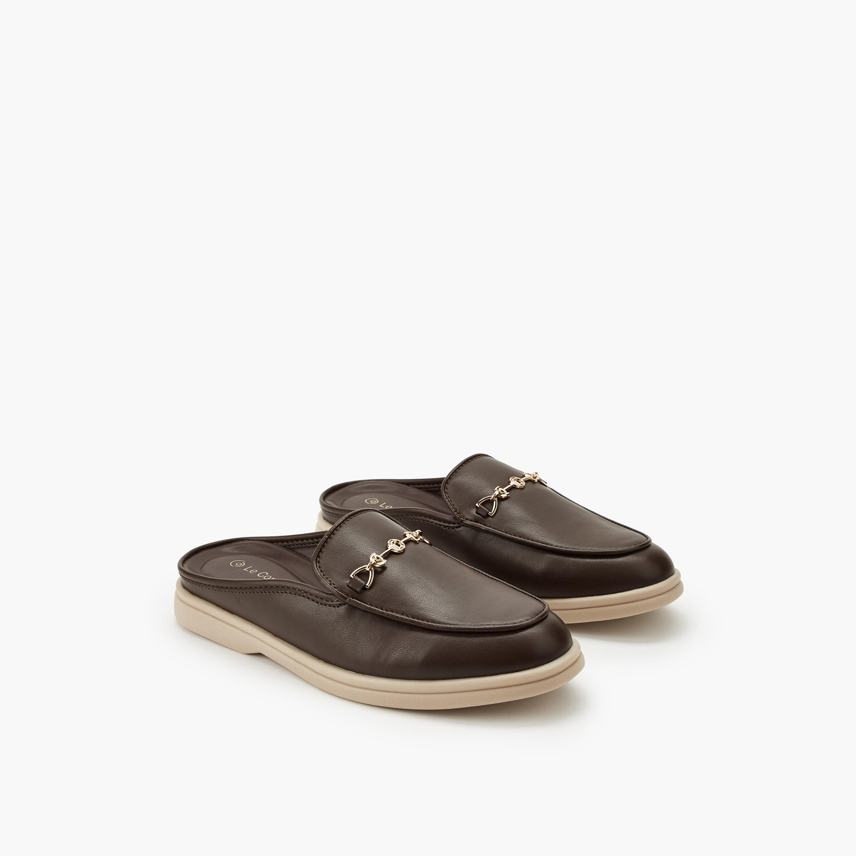 حذاء ميول سهل الارتداء للنساء من لو كونفورت-women-shoes-flats-mules-image-1