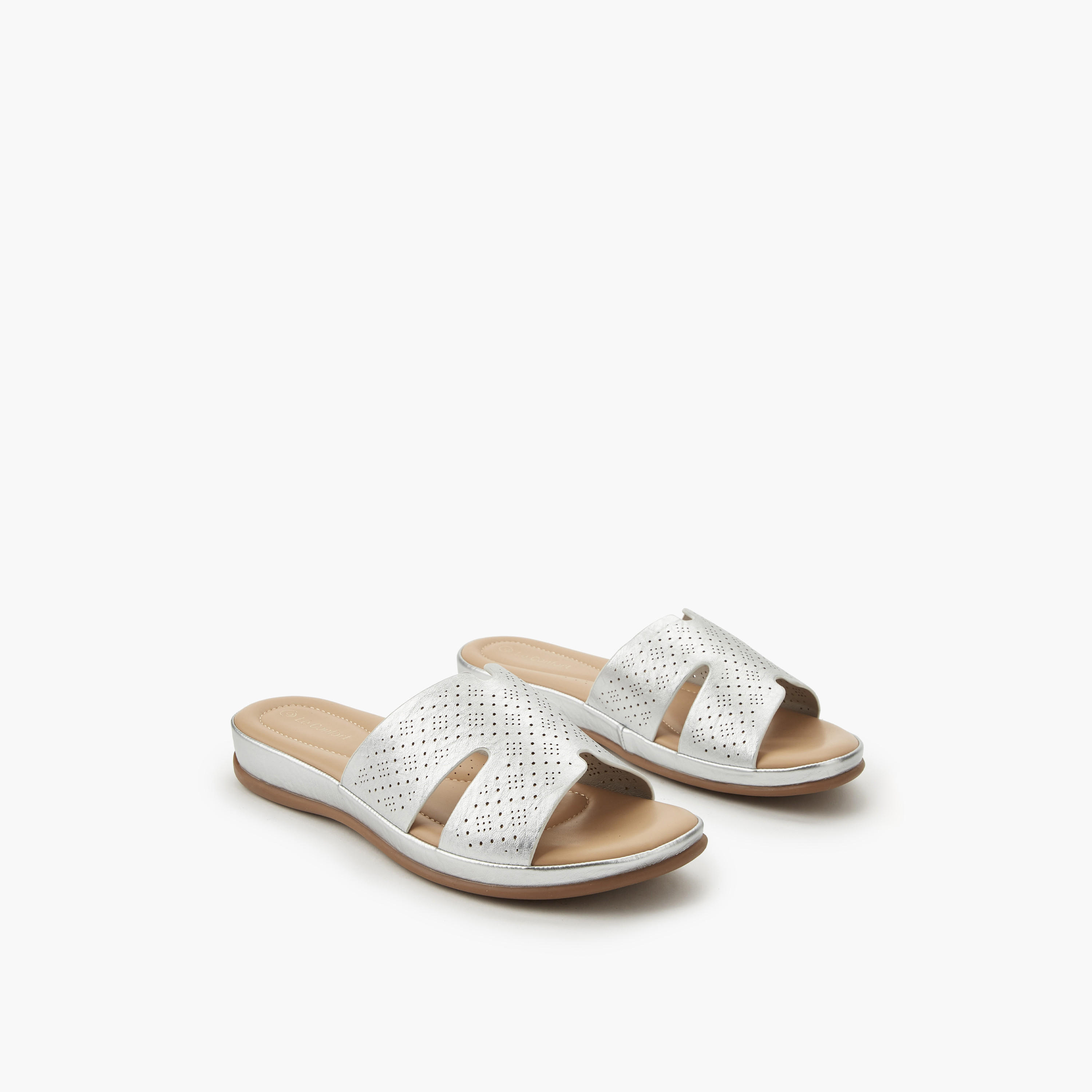 صندل سهل الارتداء مثقّب للنساء من لو كونفورت-women-shoes-flats-sandals-image-1