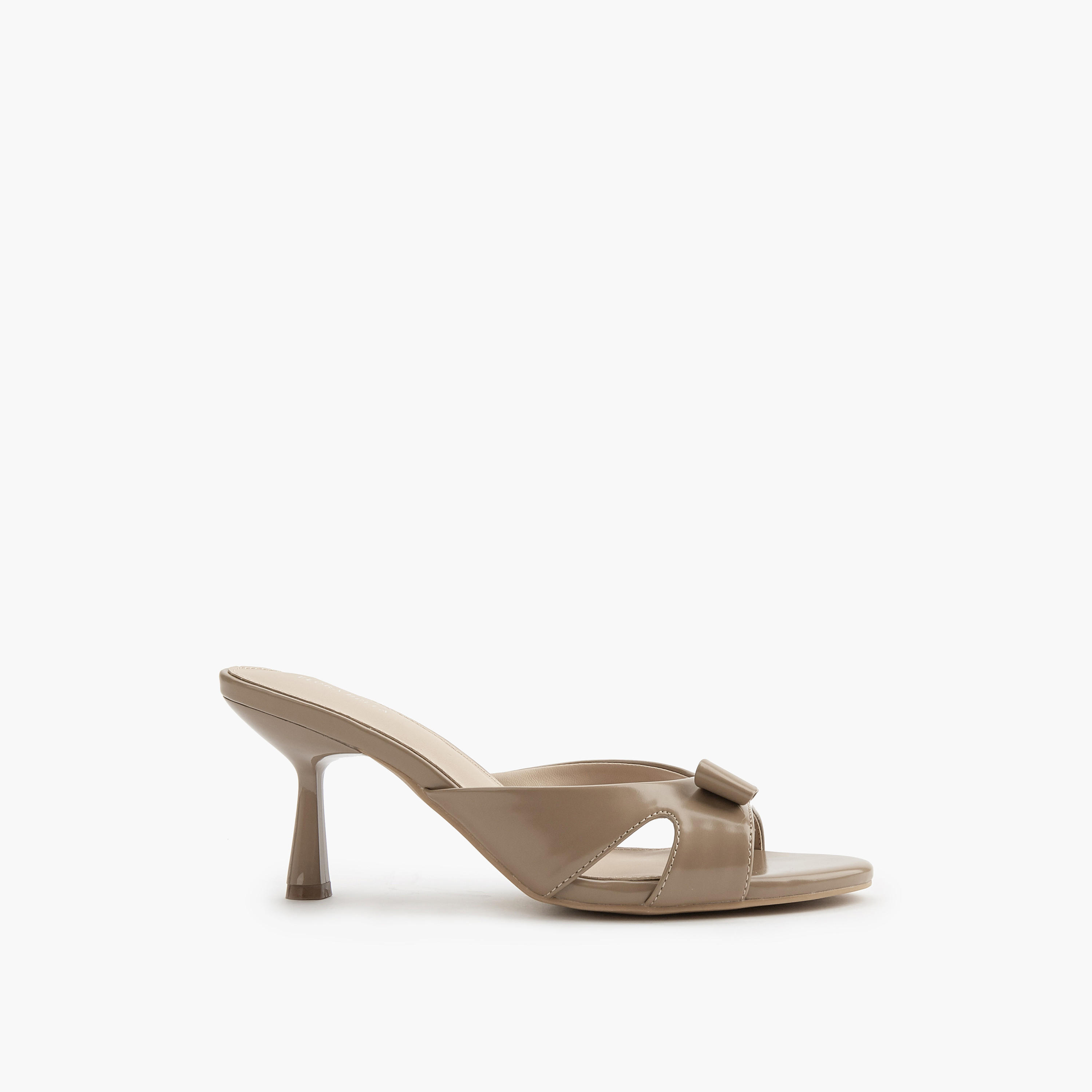 Flora Bella Embellished Bow Slip-On Sandals with Flared Heel-women-shoes-sandals-heeled-image-2