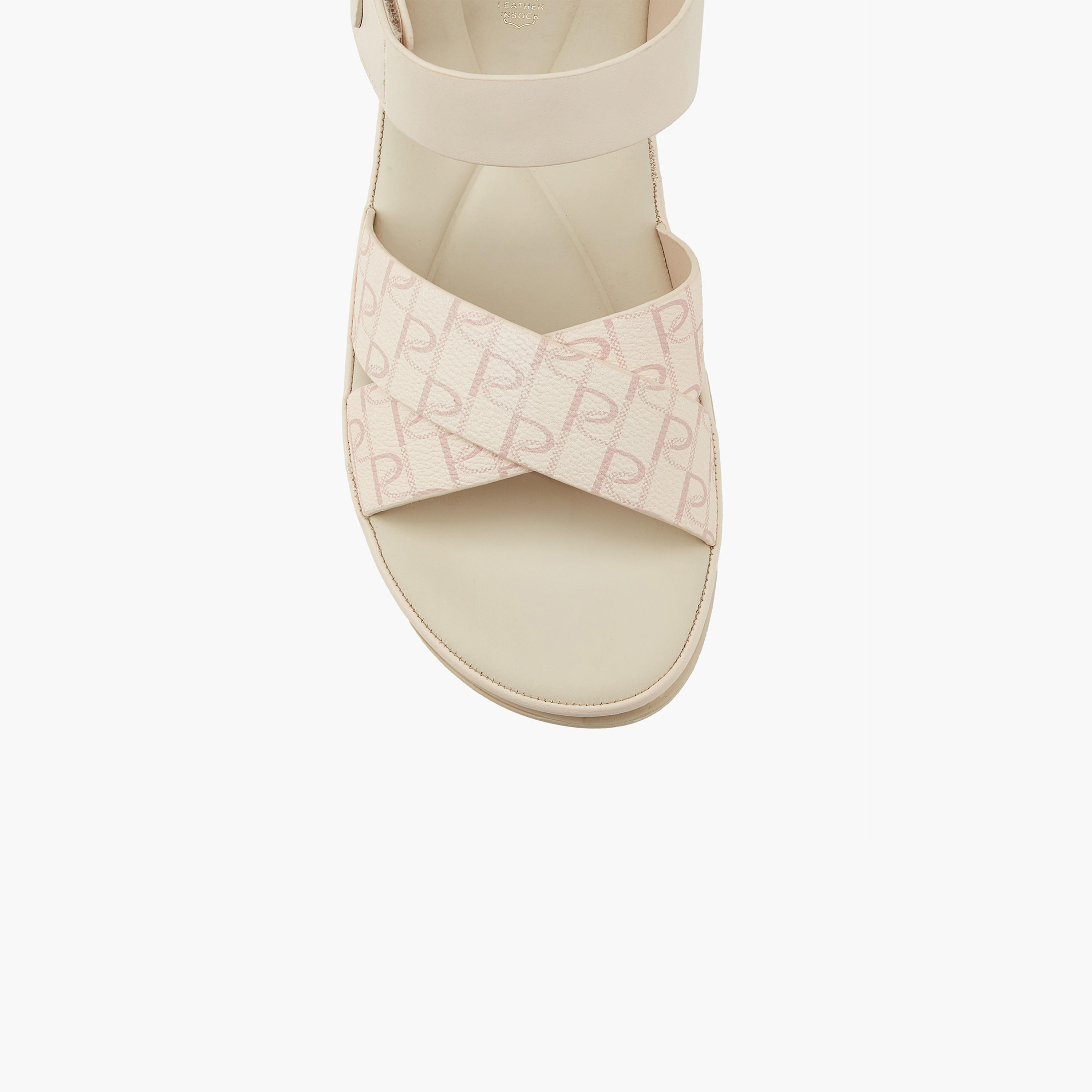 صندل بحزام متقاطع وطبعات مونوجرام للنساء من بابريكا-women-shoes-sandals-heeled-image-4