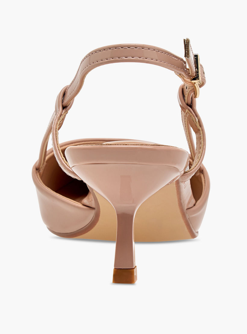 Celeste Women's Pointed Toe Slingback Shoes with Kitten Heels and Buckle Closure-women-shoes-heels-image-5