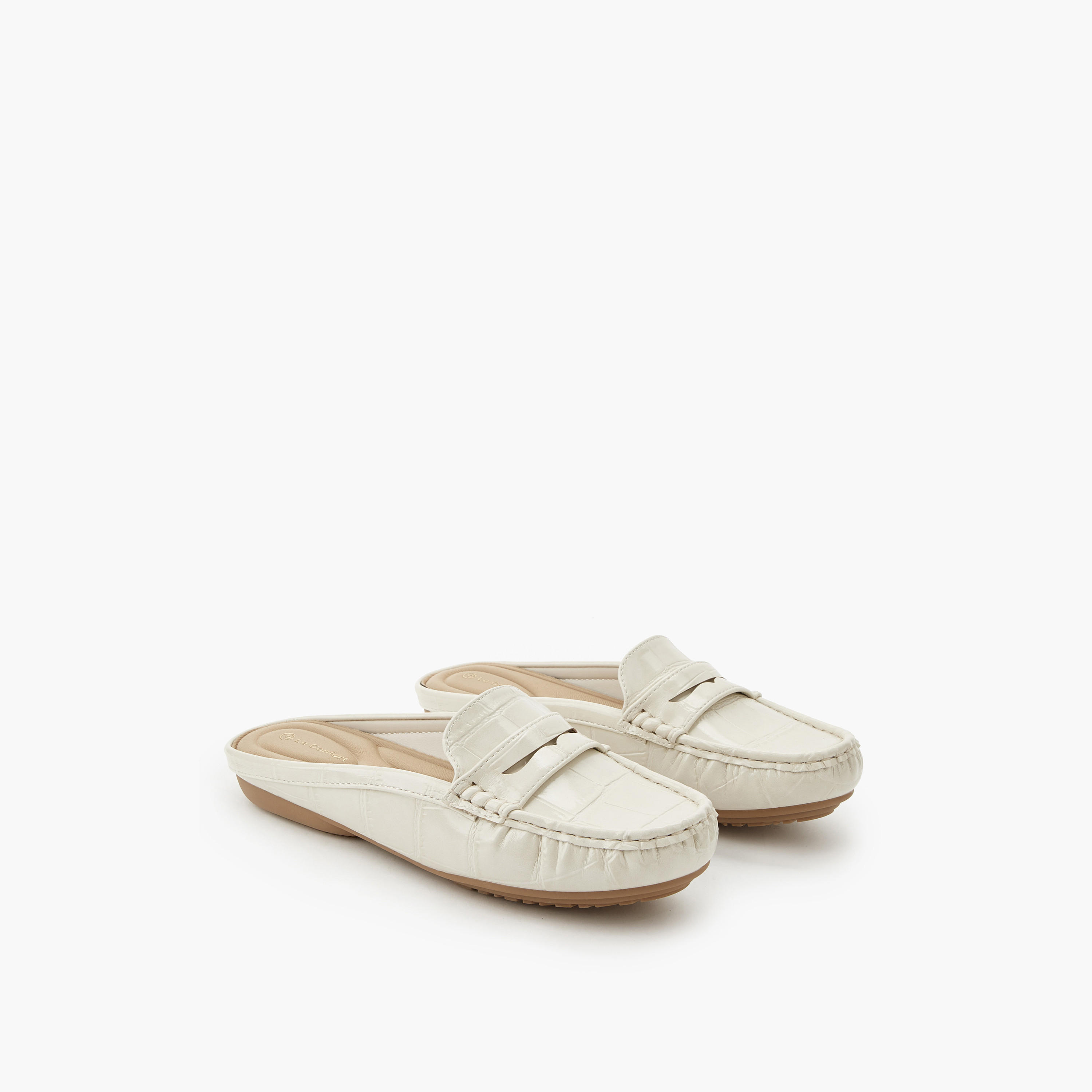 Le Confort Women Textured Mules-women-shoes-flats-mules-image-1