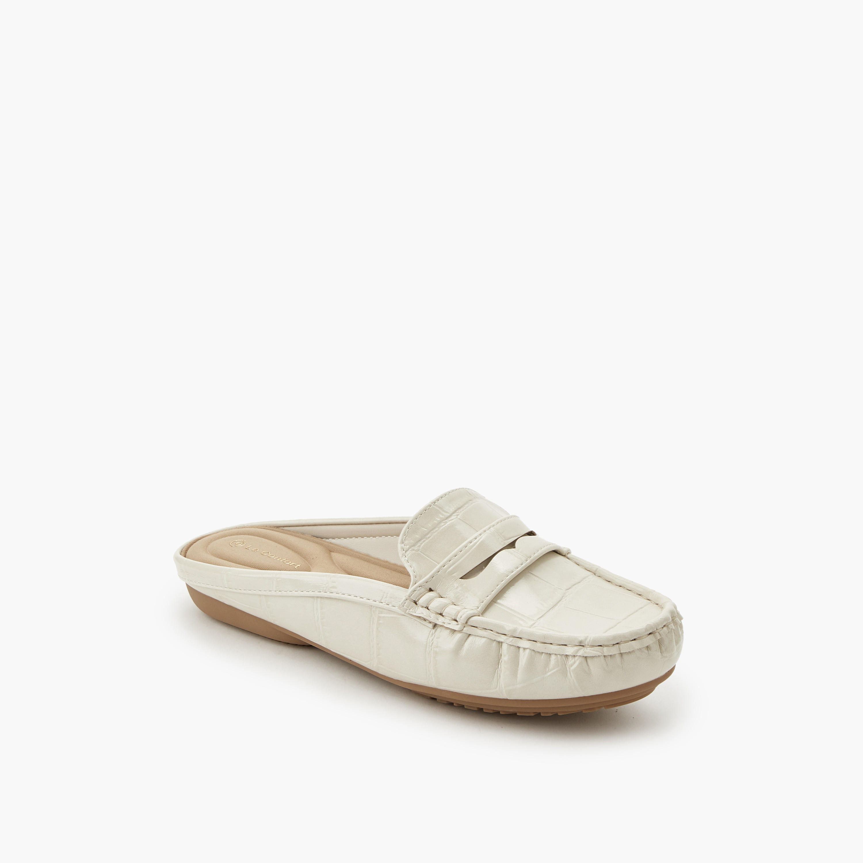 Le Confort Women Textured Mules-women-shoes-flats-mules-image-2