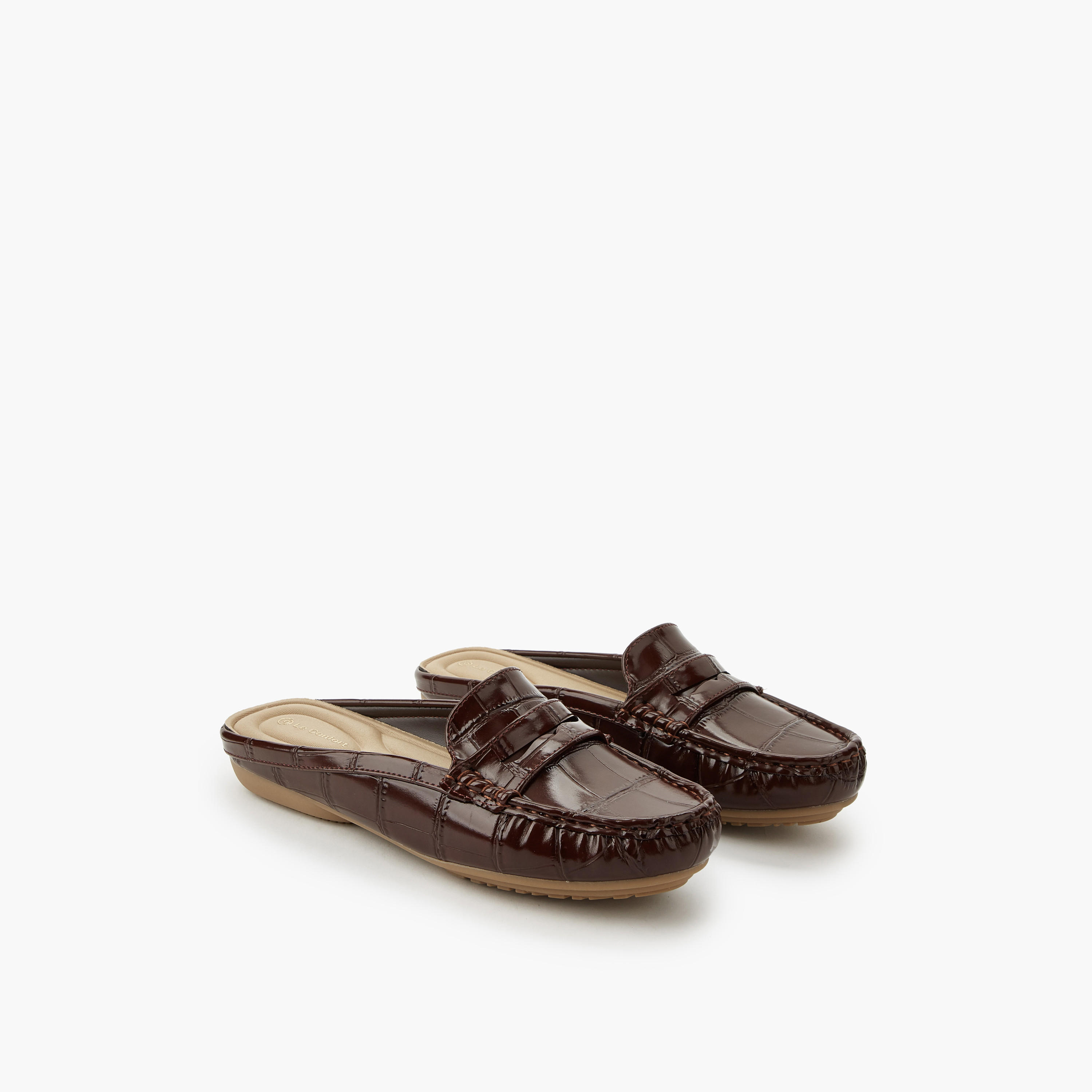 حذاء ميول بارز الملمس للنساء من لو كونفورت-women-shoes-flats-mules-image-1
