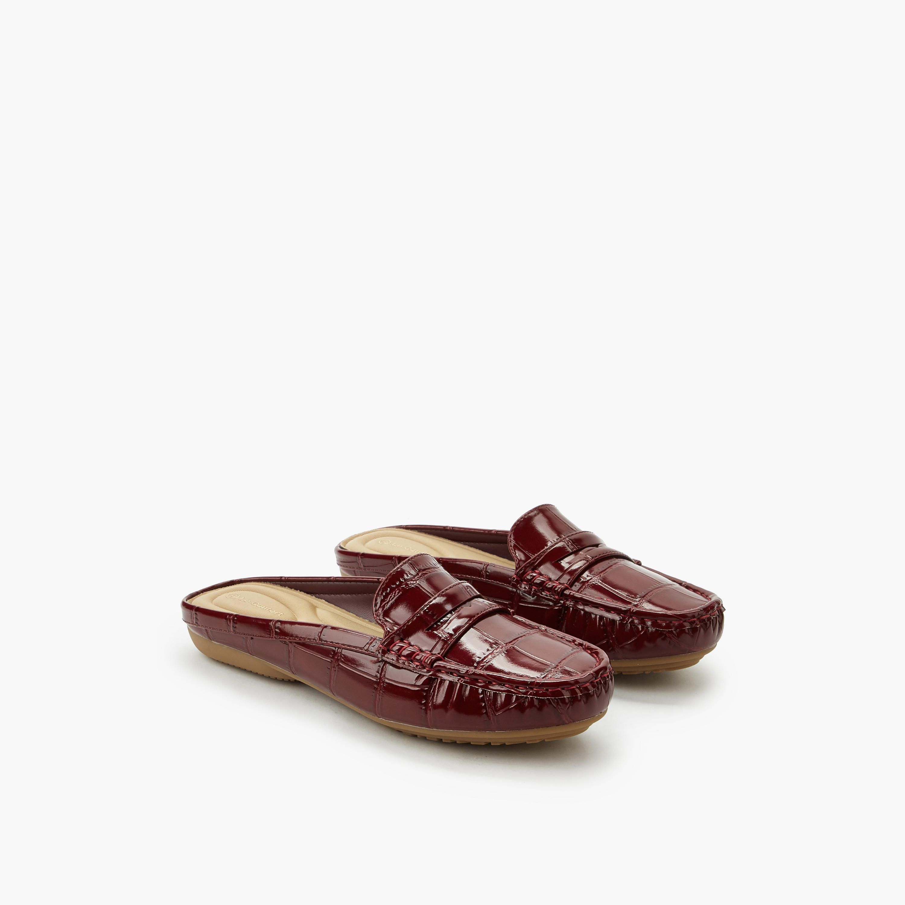 حذاء ميول بارز الملمس للنساء من لو كونفورت-women-shoes-flats-mules-image-1