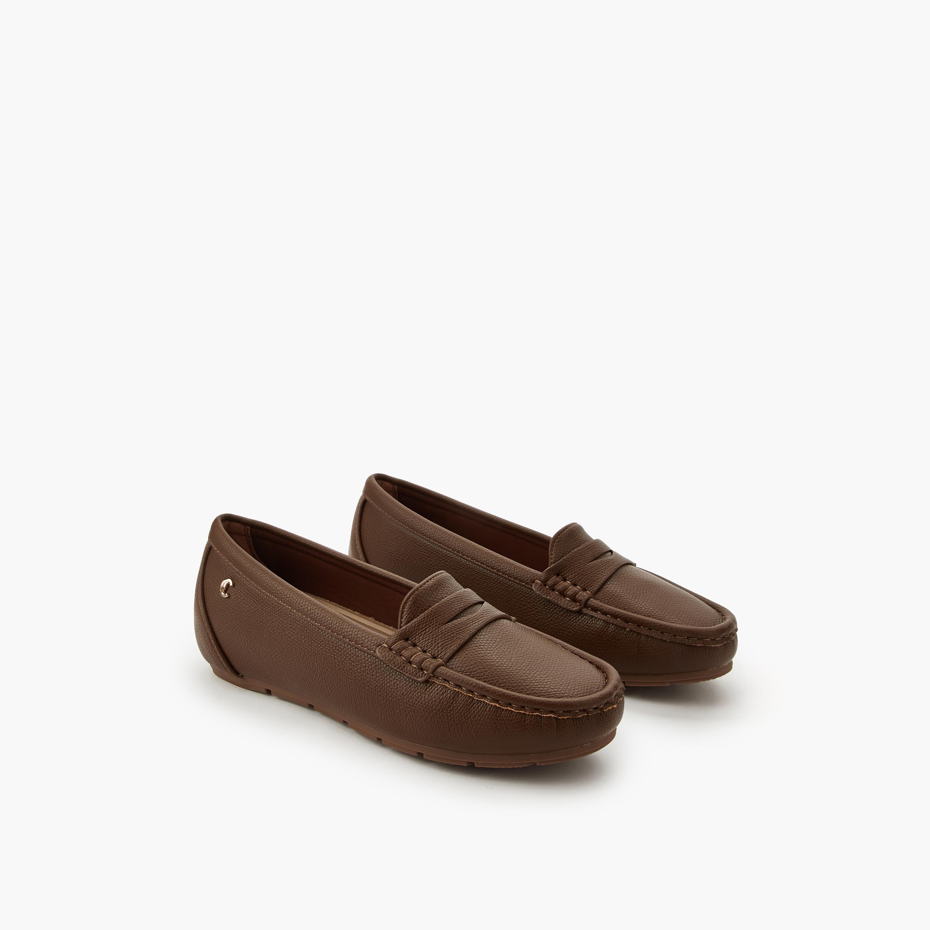 Le Confort Women Textured Loafers-women-shoes-flats-loafers-image-1