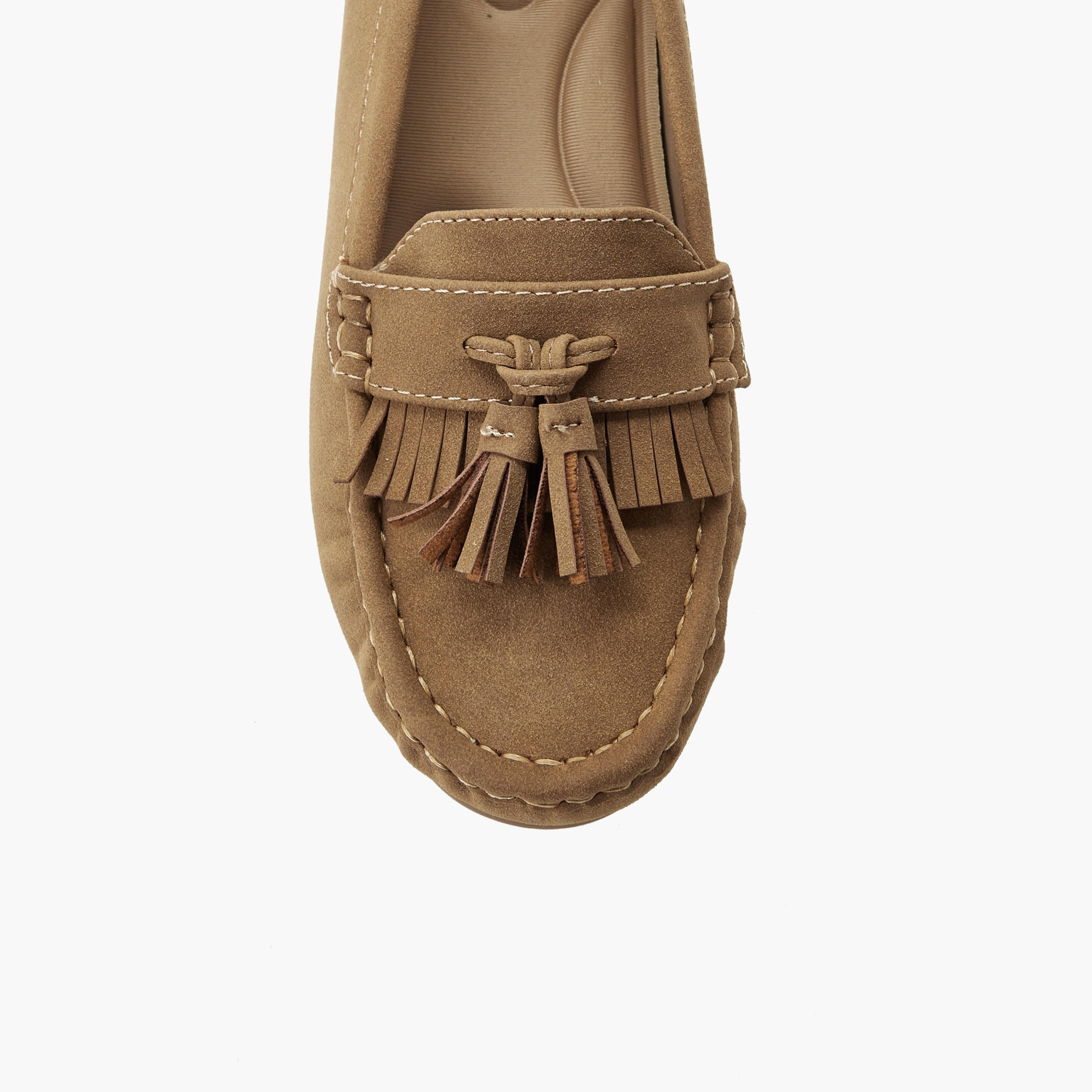 حذاء لوفر شمواه بتفاصيل شرابة للنساء من لو كونفورت-women-shoes-loafersandmoccasins-image-4