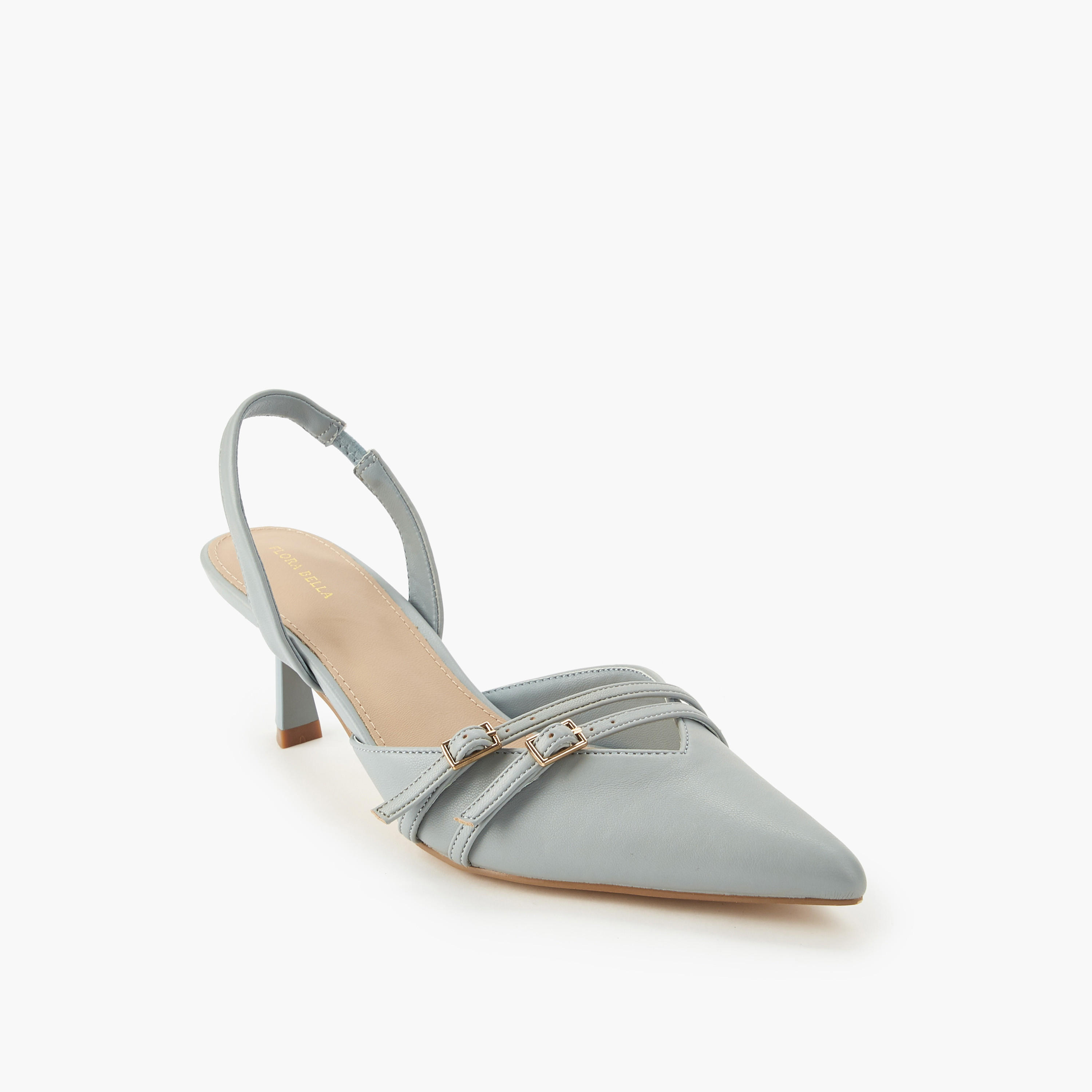 حذاء بحزام خلفي وإبزيم للنساء من فلورا بيلا-women-shoes-heels-image-3