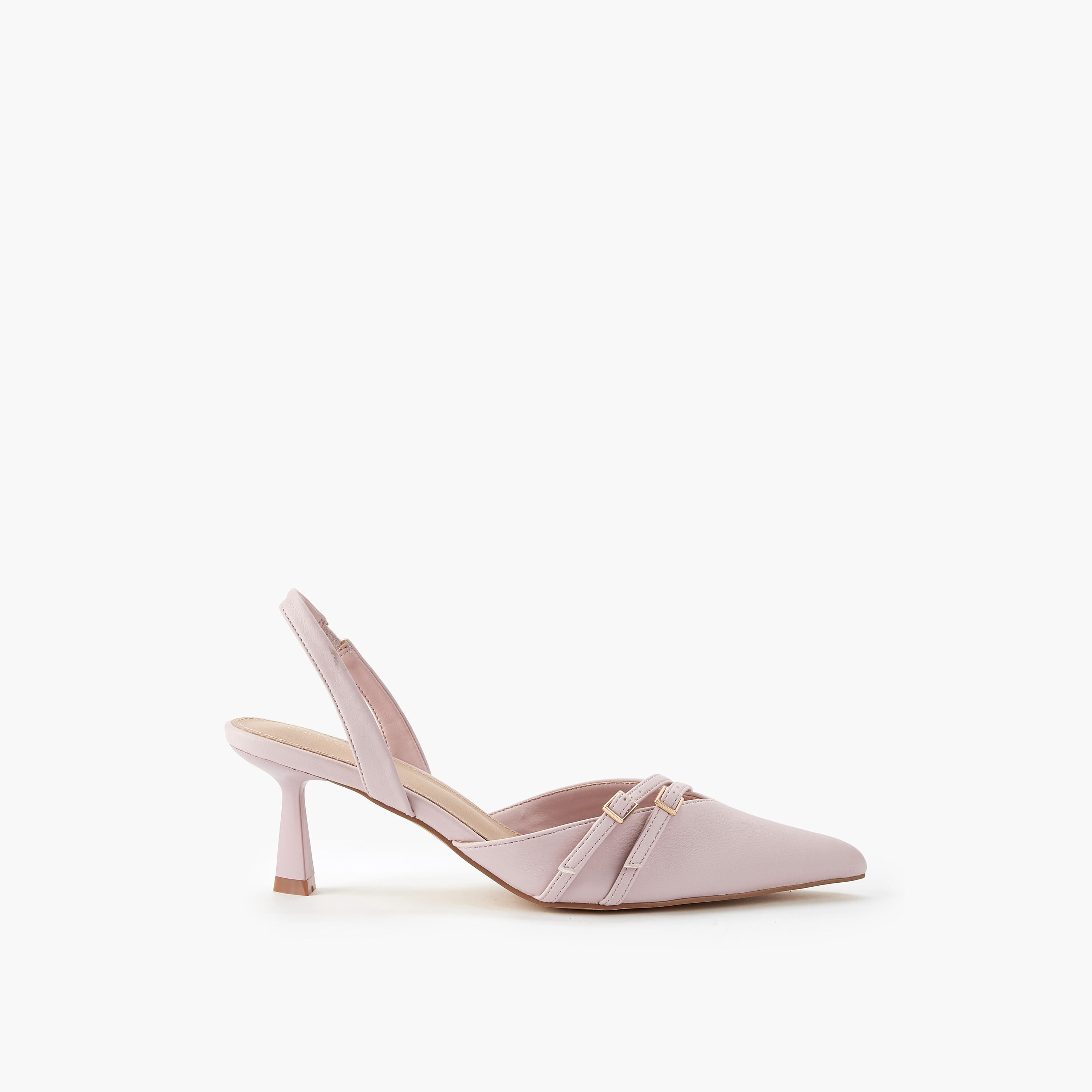 حذاء بحزام خلفي وإبزيم للنساء من فلورا بيلا-women-shoes-heels-image-2