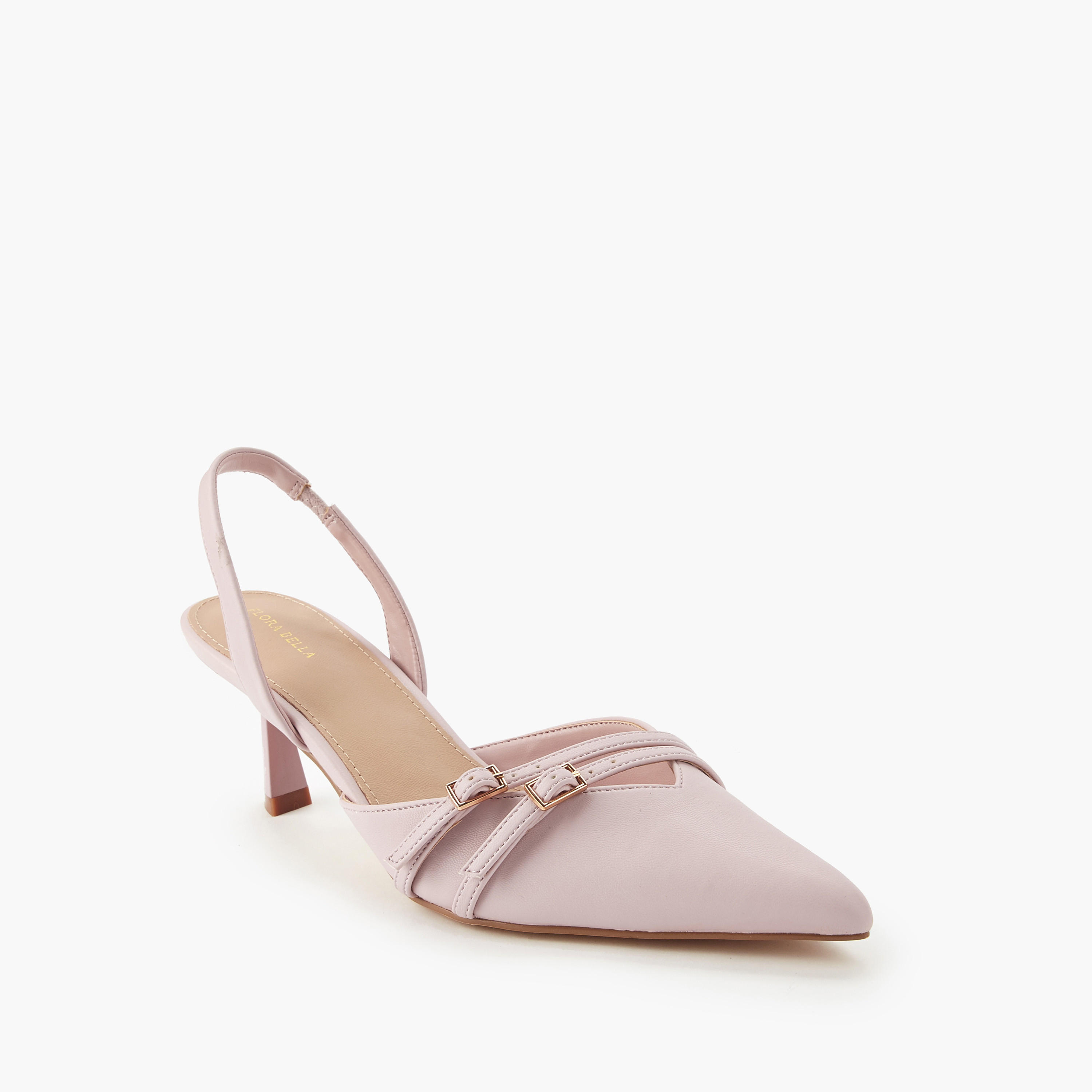 حذاء بحزام خلفي وإبزيم للنساء من فلورا بيلا-women-shoes-heels-image-3