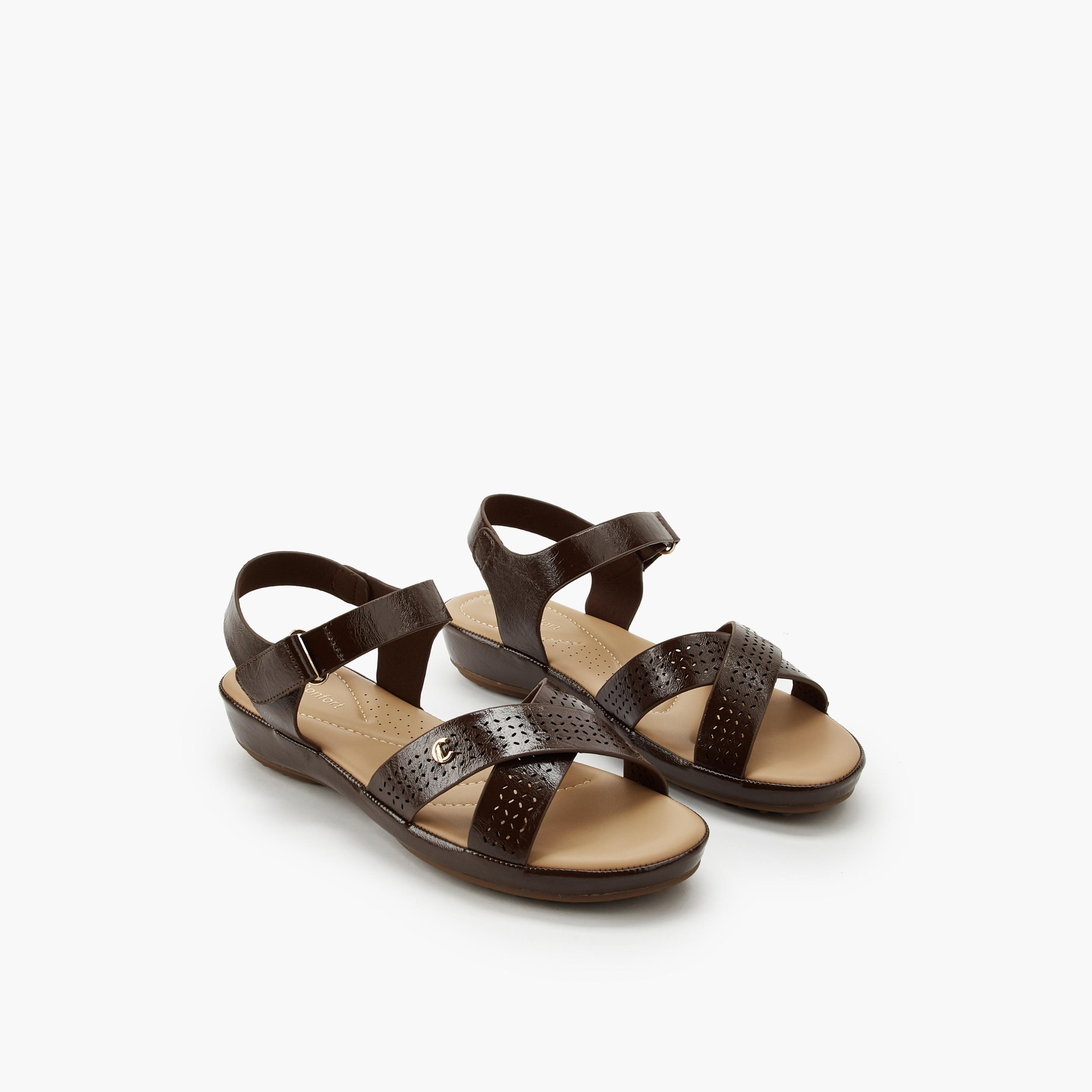 Le Confort Women Hook & Loop Sandals-women-shoes-sandals-flats-image-1