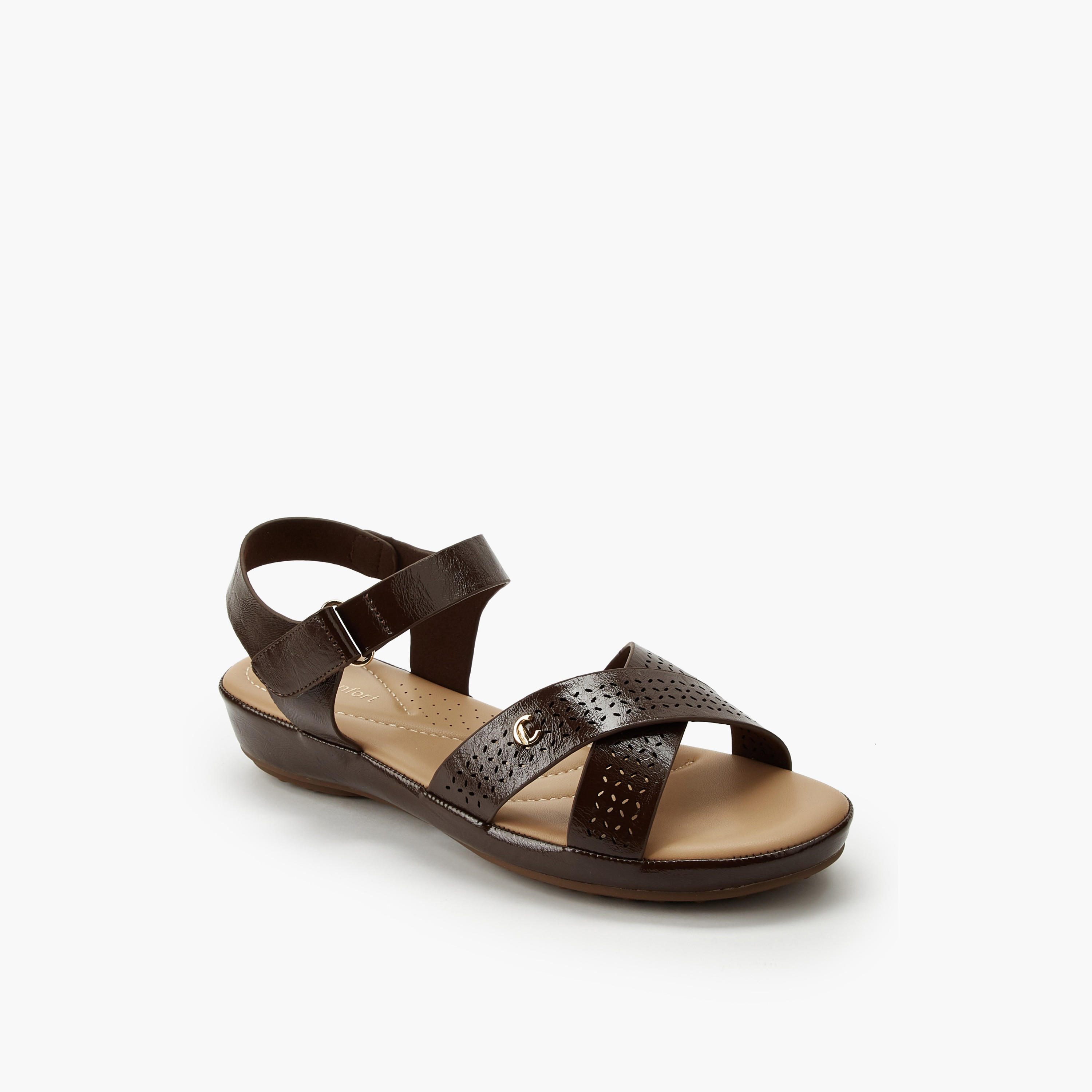 Le Confort Women Hook & Loop Sandals-women-shoes-sandals-flats-image-2