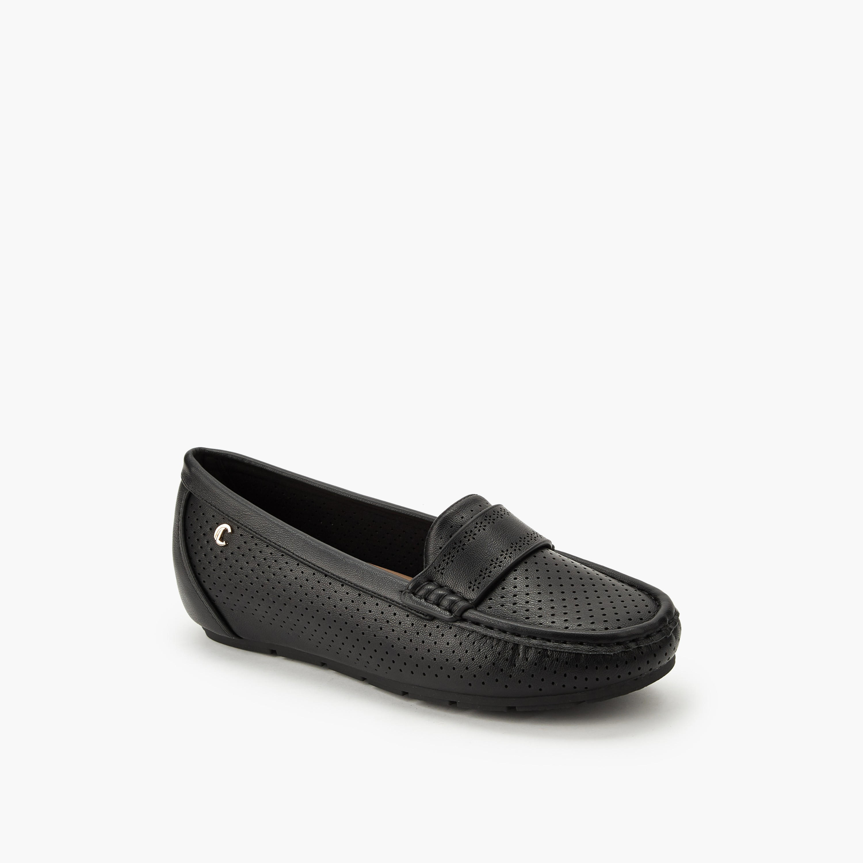 حذاء سهل الارتداء مريح ومثقب للنساء من لو كونفورت-women-shoes-loafersandmoccasins-image-2