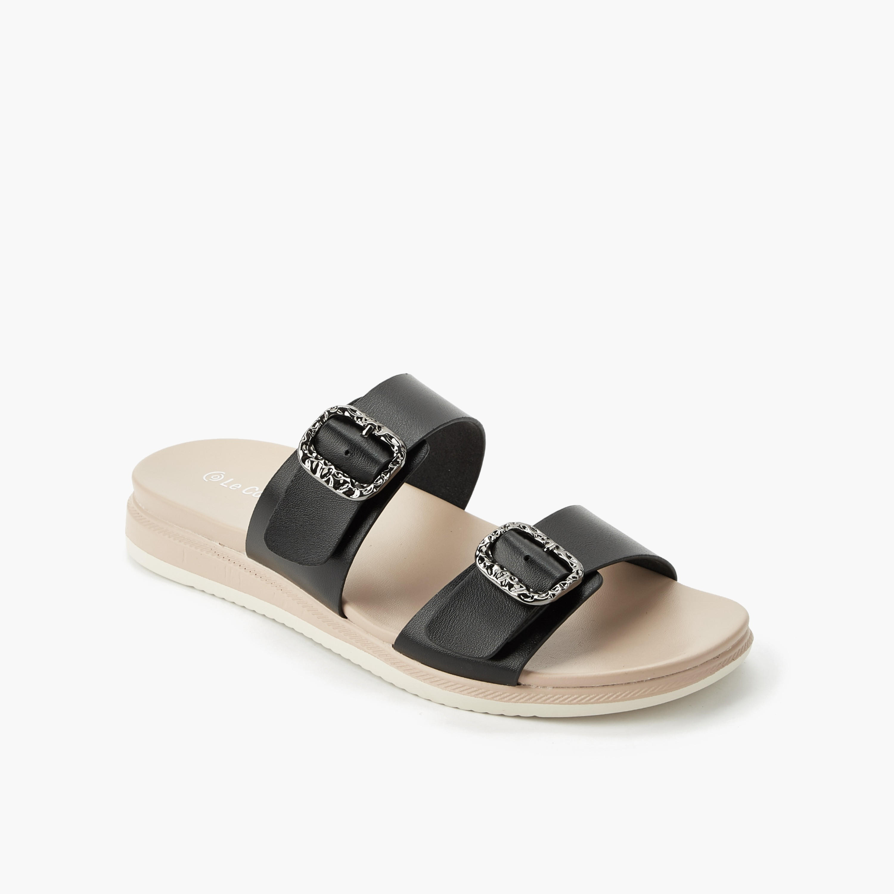 Le Confort Women Metallic Accent Sandals-women-shoes-flats-sandals-image-2