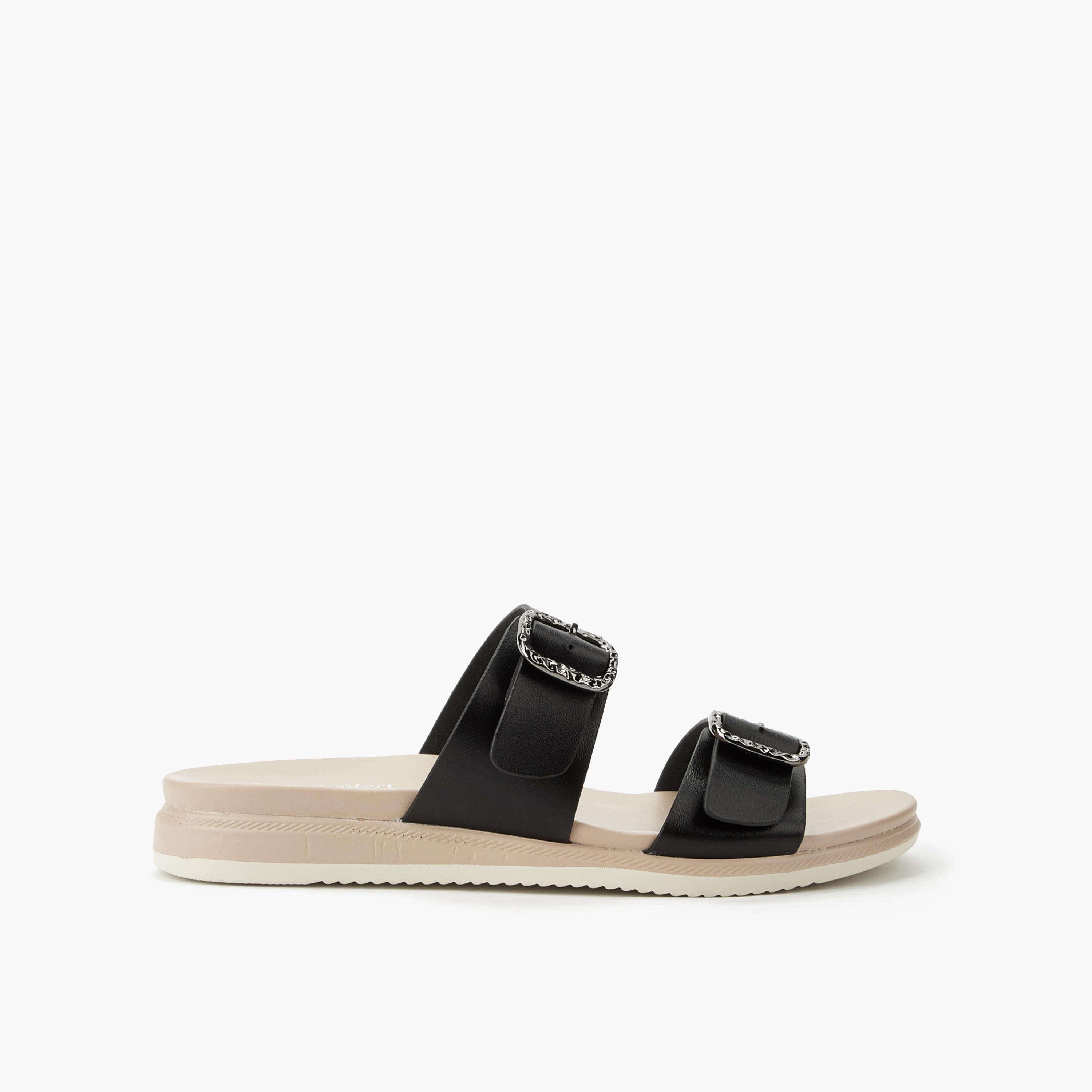 Le Confort Women Metallic Accent Sandals-women-shoes-flats-sandals-image-3